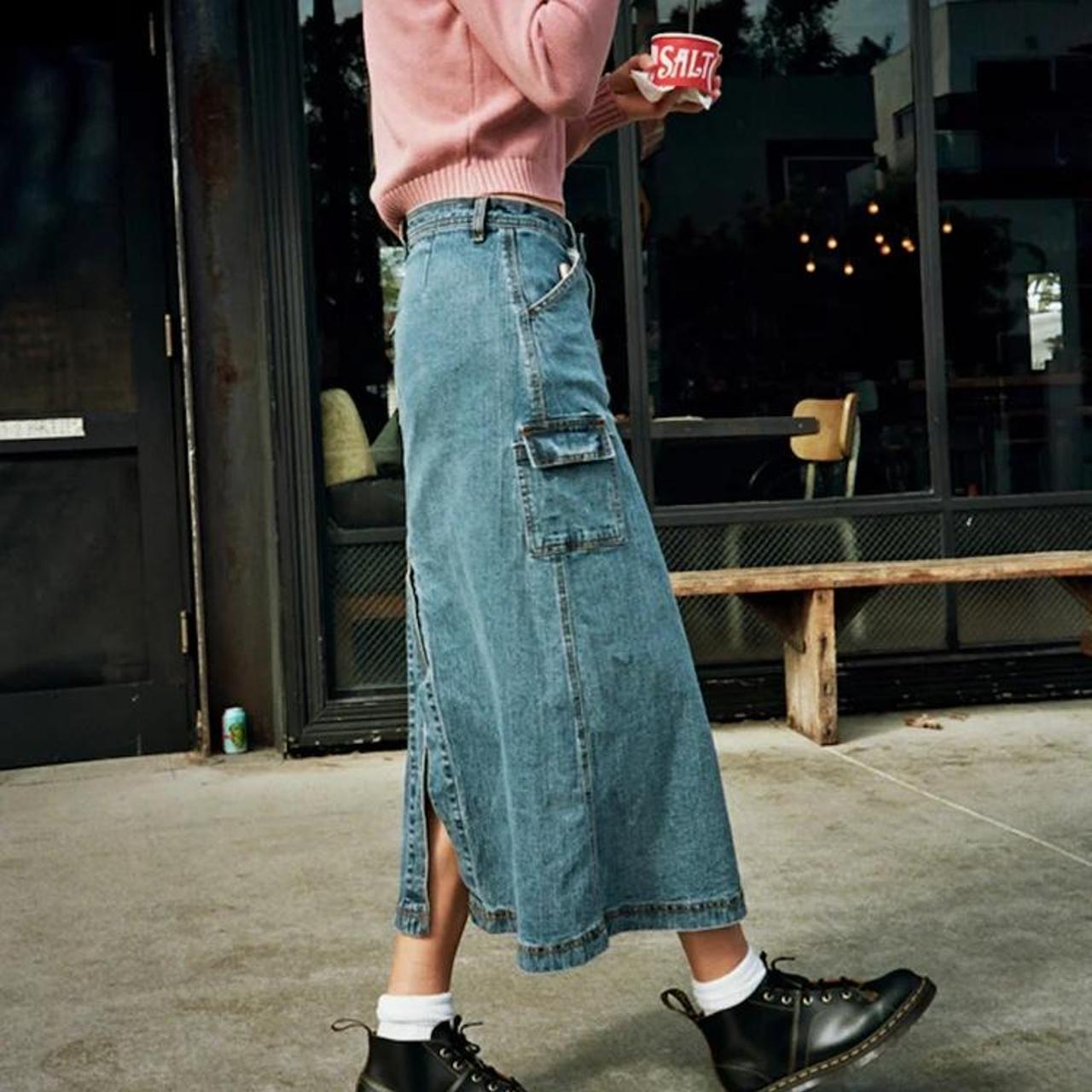 PRICE FIRM brandy melville kenzie 90’s skirt maxi... Depop