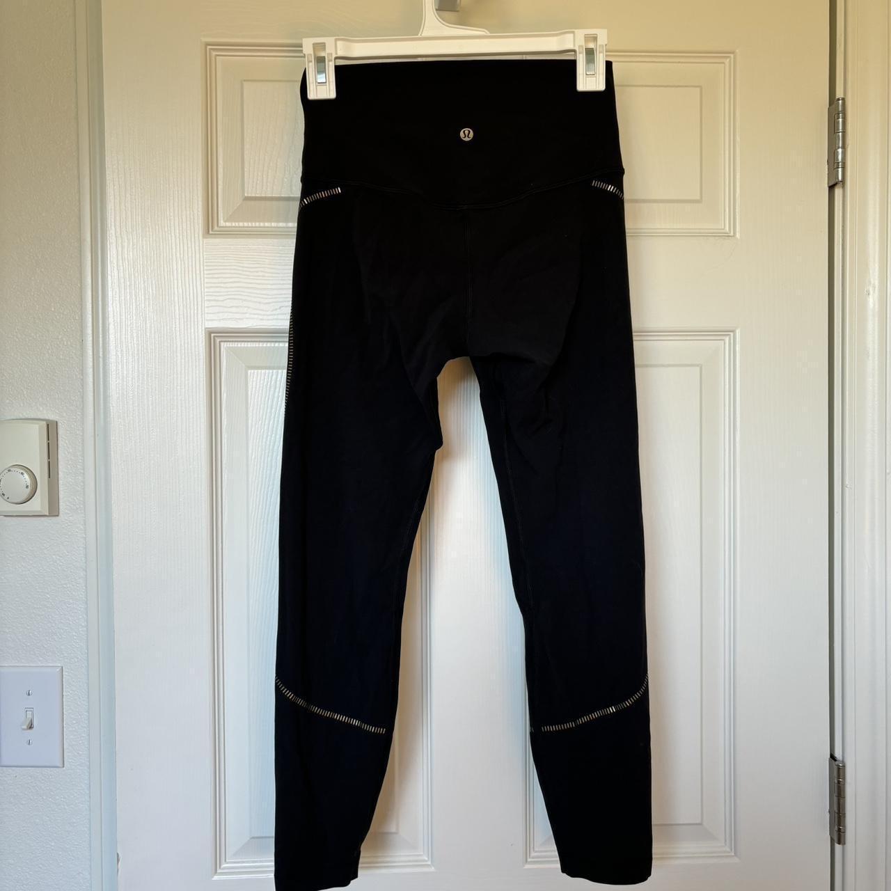 BLACK LULULEMON ALIGNS - women's size 6 - signs of - Depop