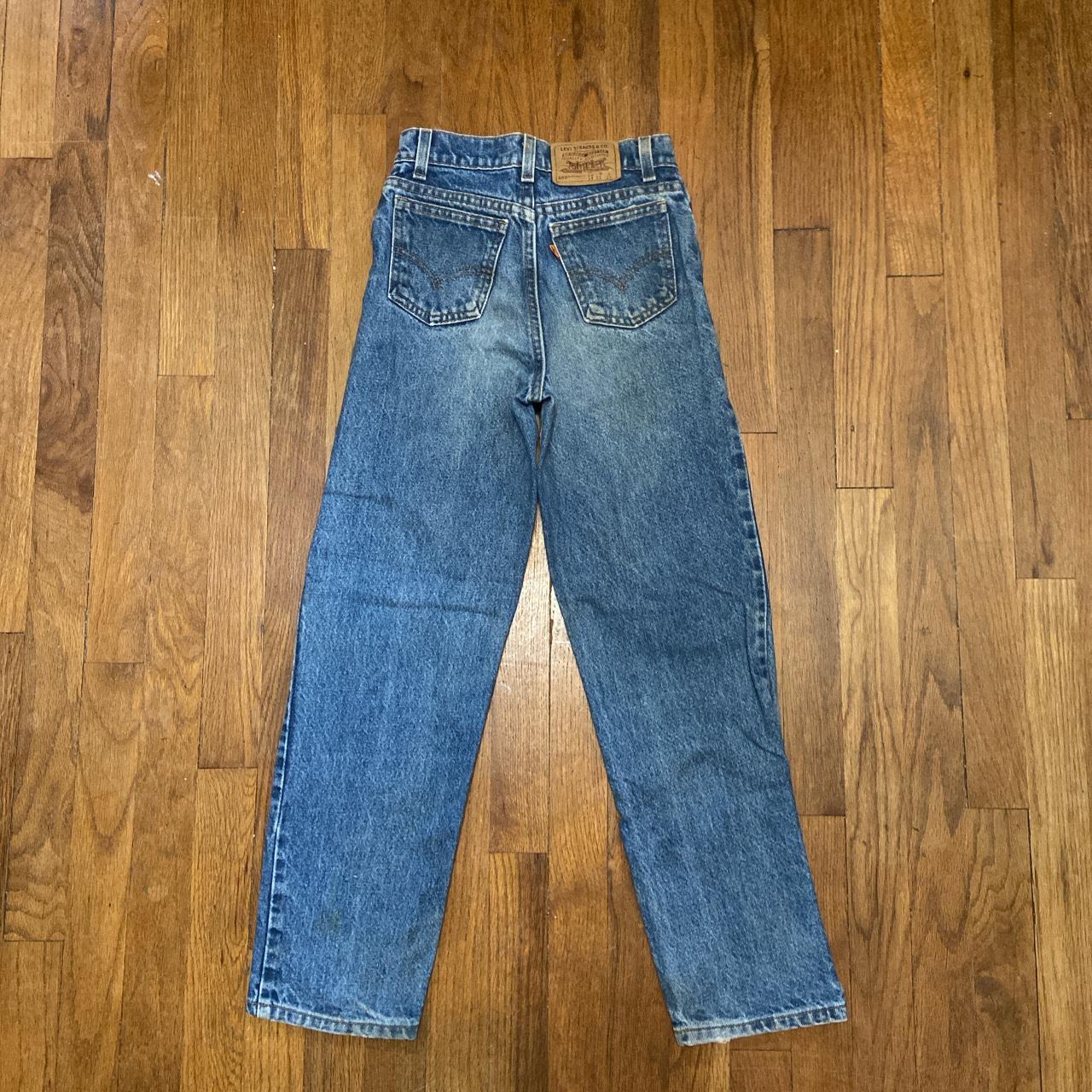 vintage orange tab levi’s 550s in a rare tiny... - Depop