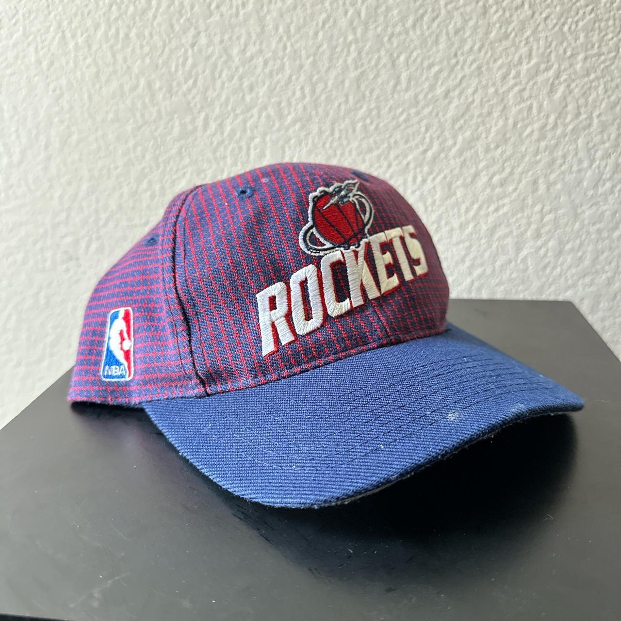 Vintage Houston Rockets Velcro Cap - Depop