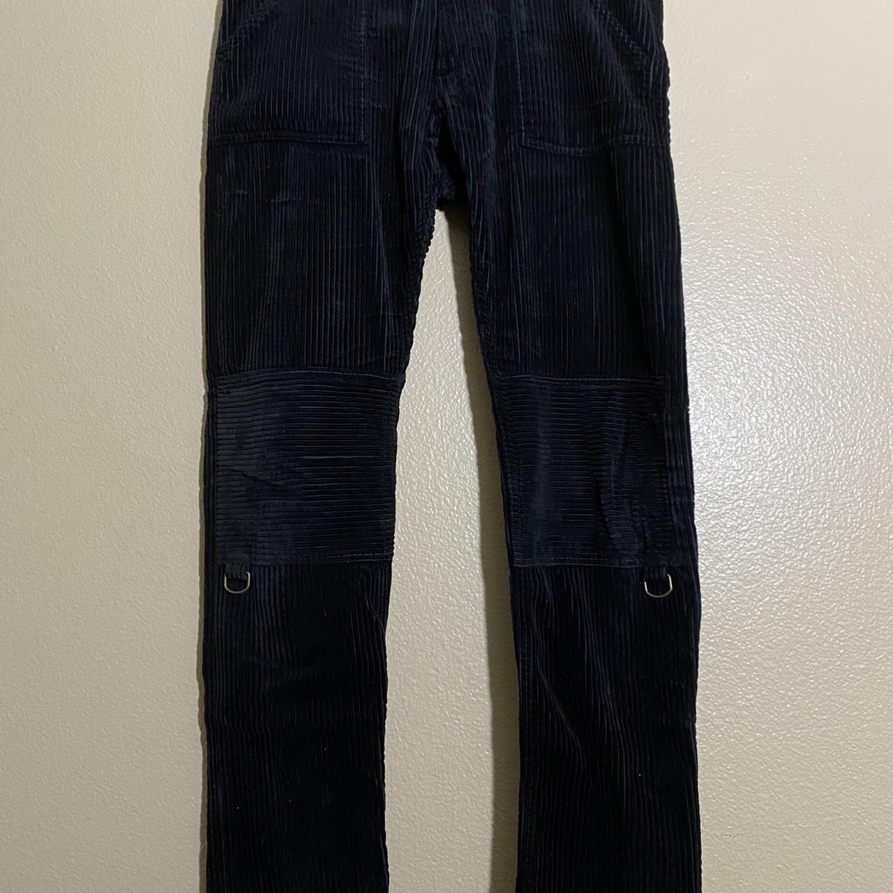 blackmeans corduroy biker bondage pants