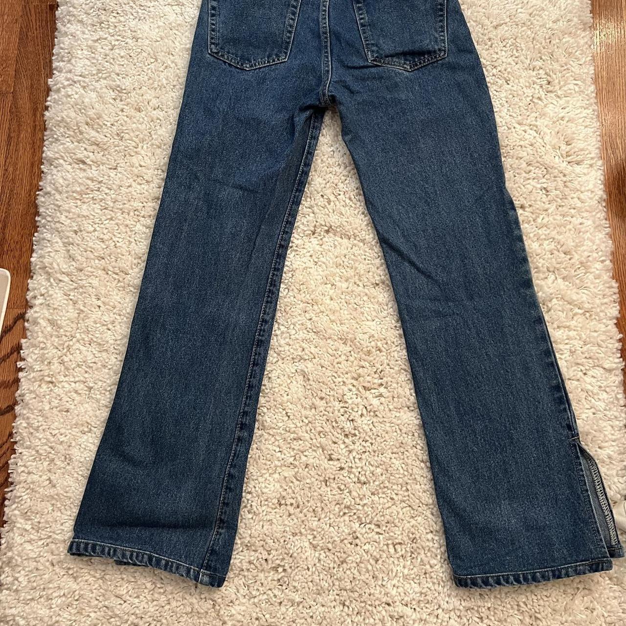 Adika Bootcut high rise Mom Jeans Slit on Bottom!!... - Depop