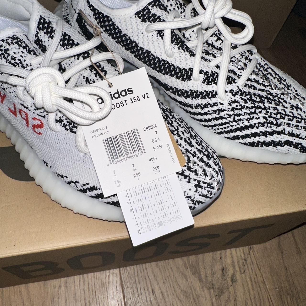 Yeezy 350 Boost V2 White Zebra Shoes 7