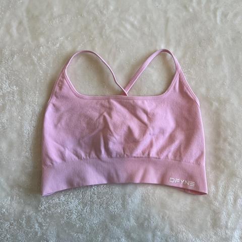 WILO Colorblock Sports Bra Navy/ Pink/White Size L - Depop