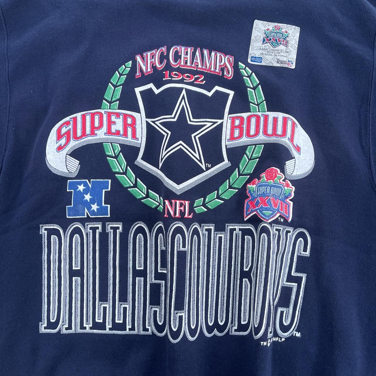 Vintage 1992 Dallas Cowboys NFC Champions Boxy - Depop