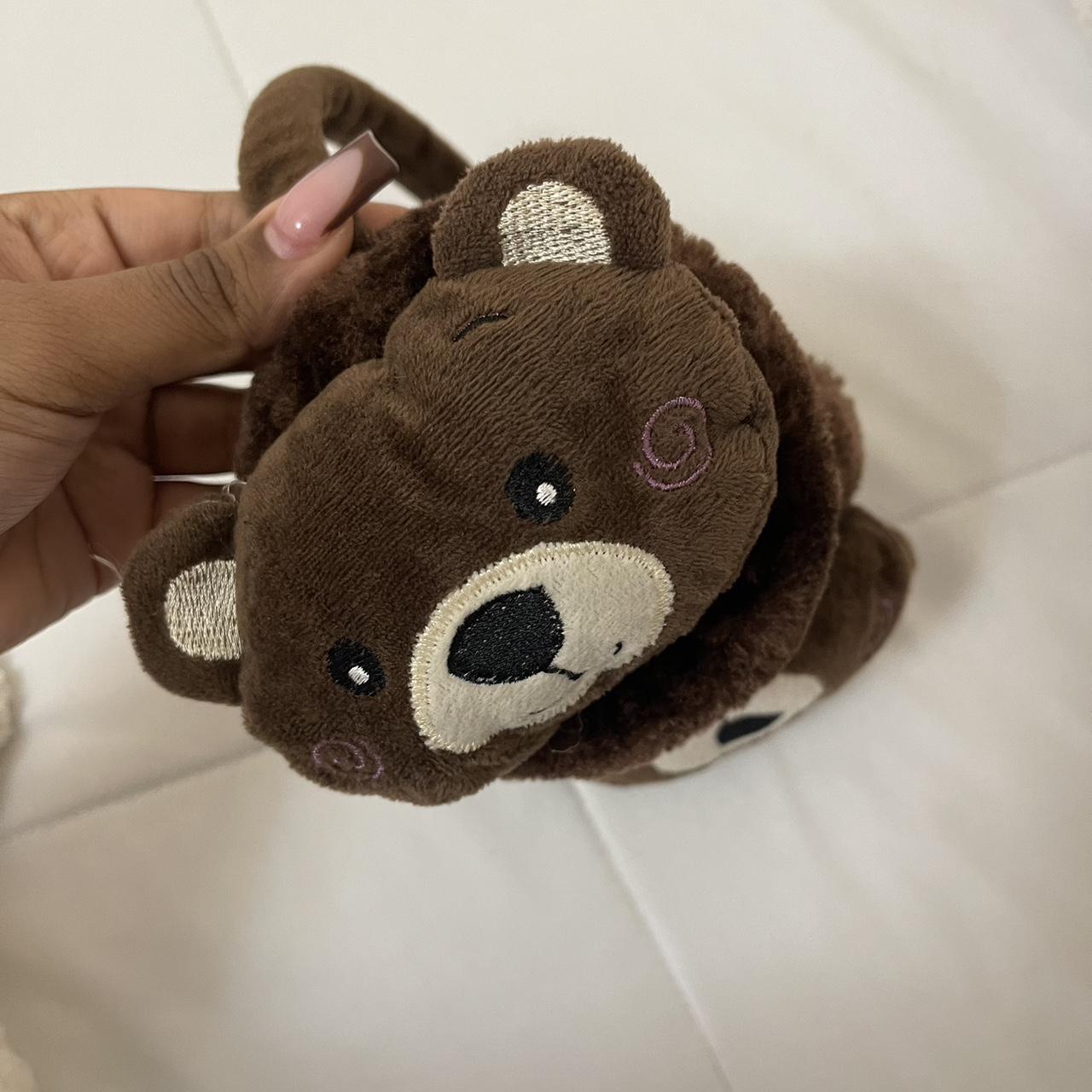 brown bear cute earmuffs message me with any... Depop