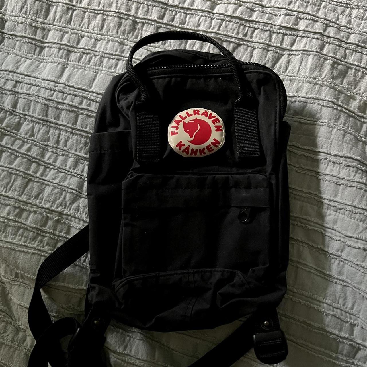 mini black fjallraven kanken backpack... Depop