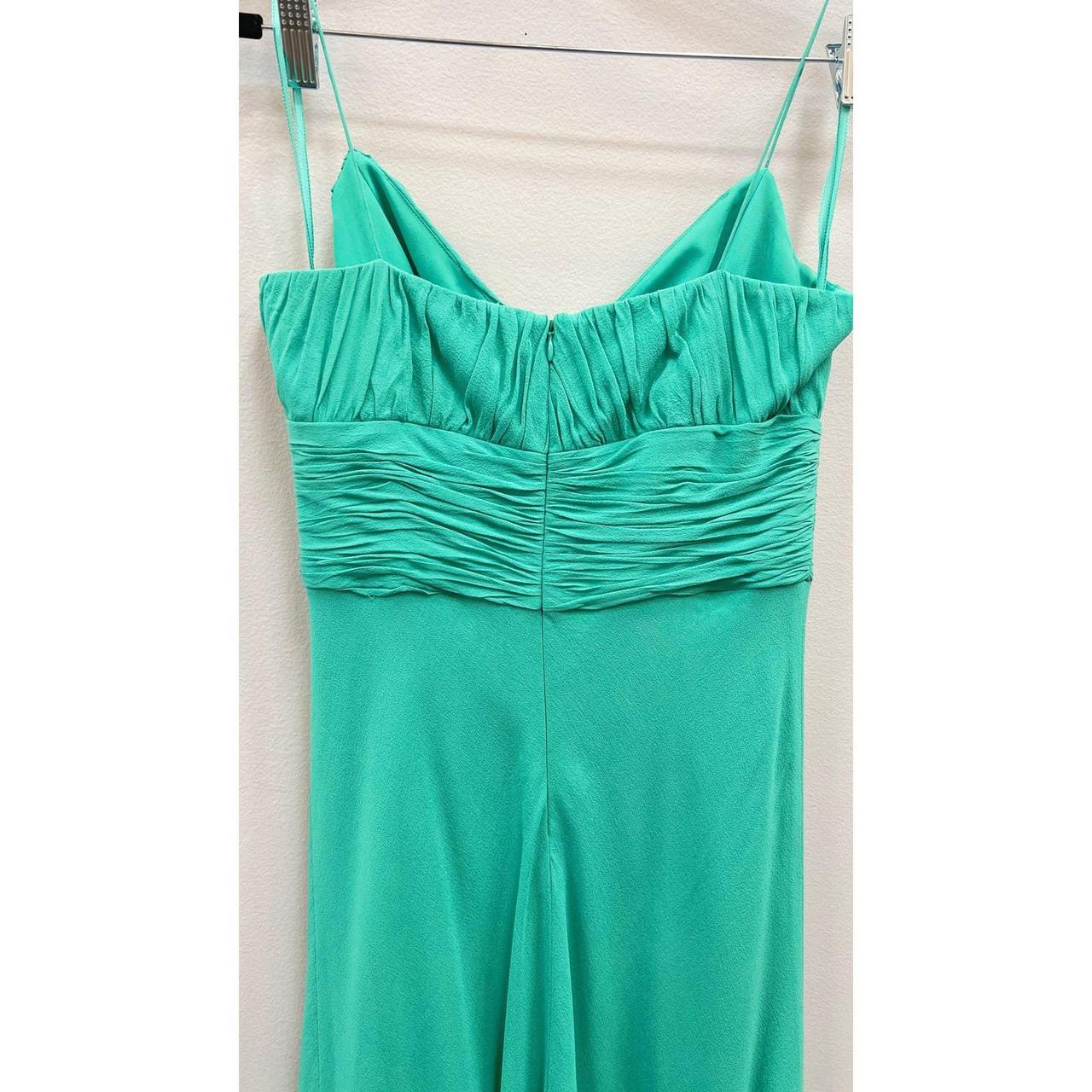 Anne Klein Women's Green and Black Dress Depop