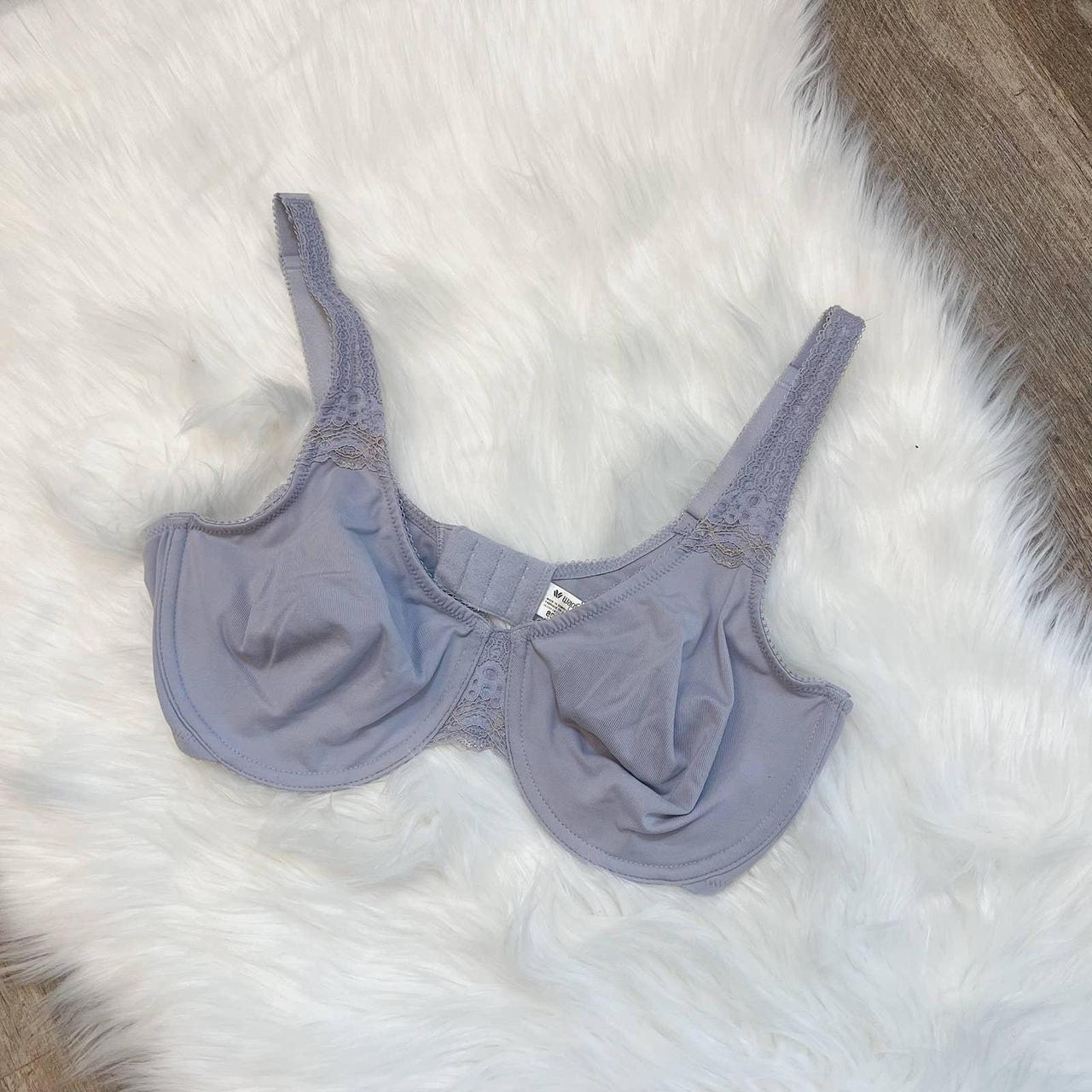 Wacoal Blue/Grey Lace Everyday Bra - Size... - Depop