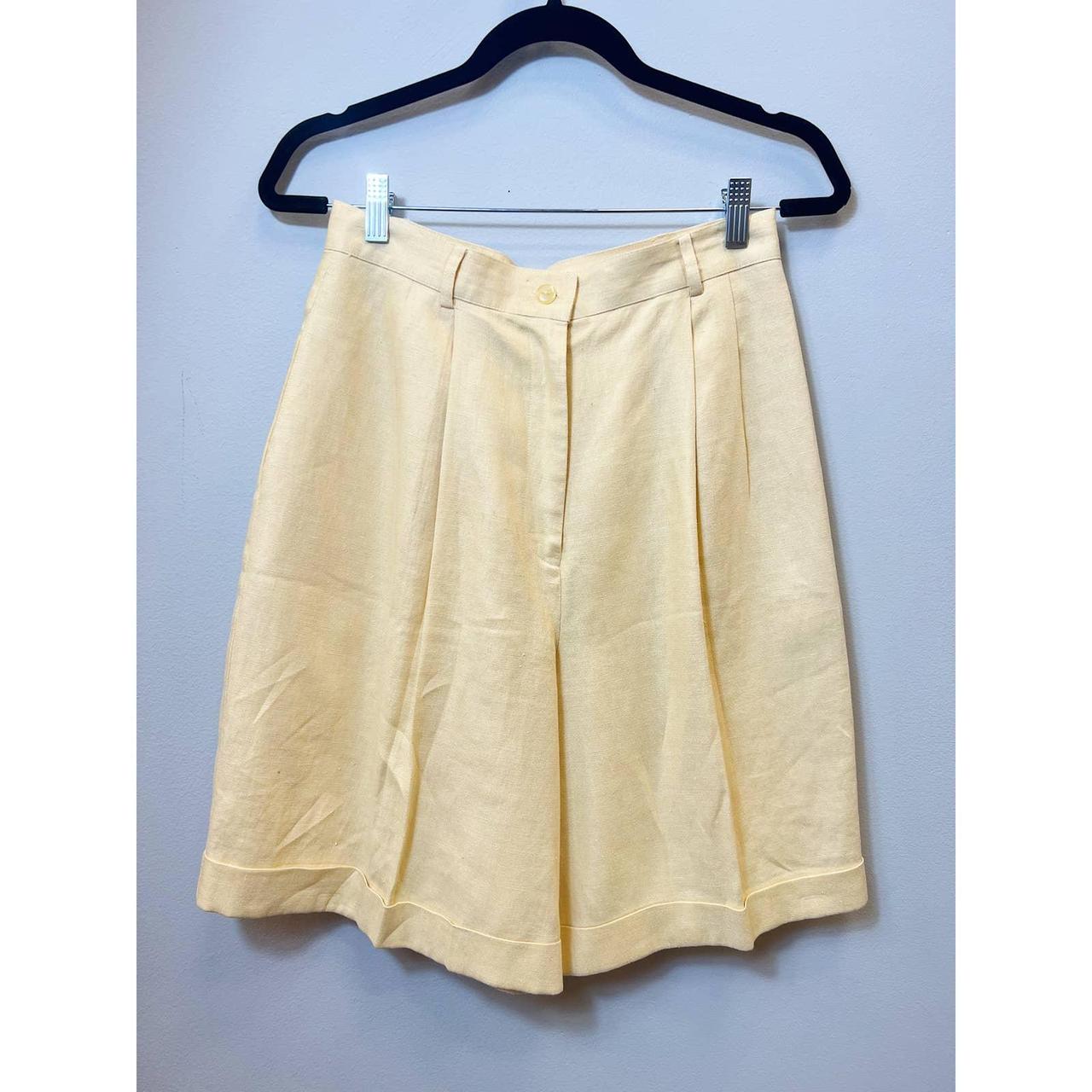 Vintage Talbots Linen Lined Walking Shorts waist - Depop