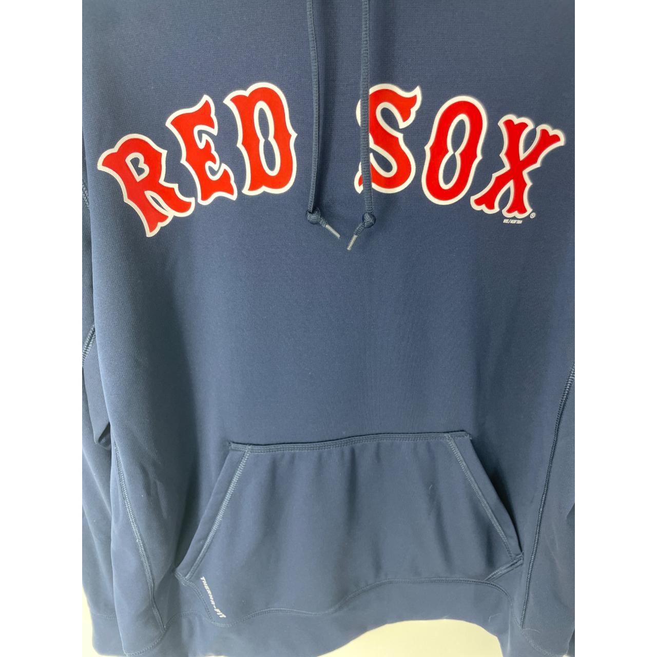 Nike Boston Red Sox Therma-fit hoodie Large printed - Depop