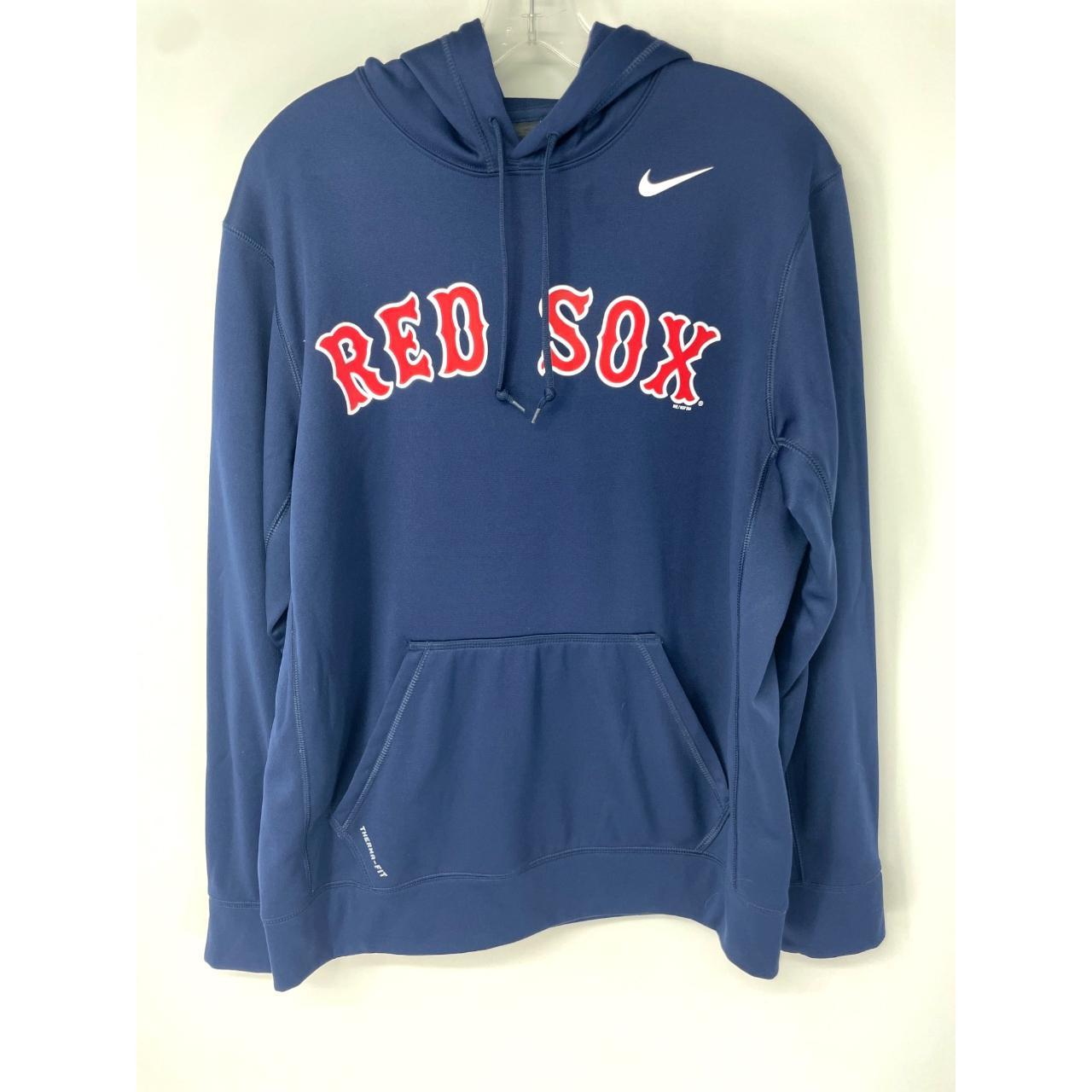 Nike Boston Red Sox Therma-fit hoodie Large printed - Depop