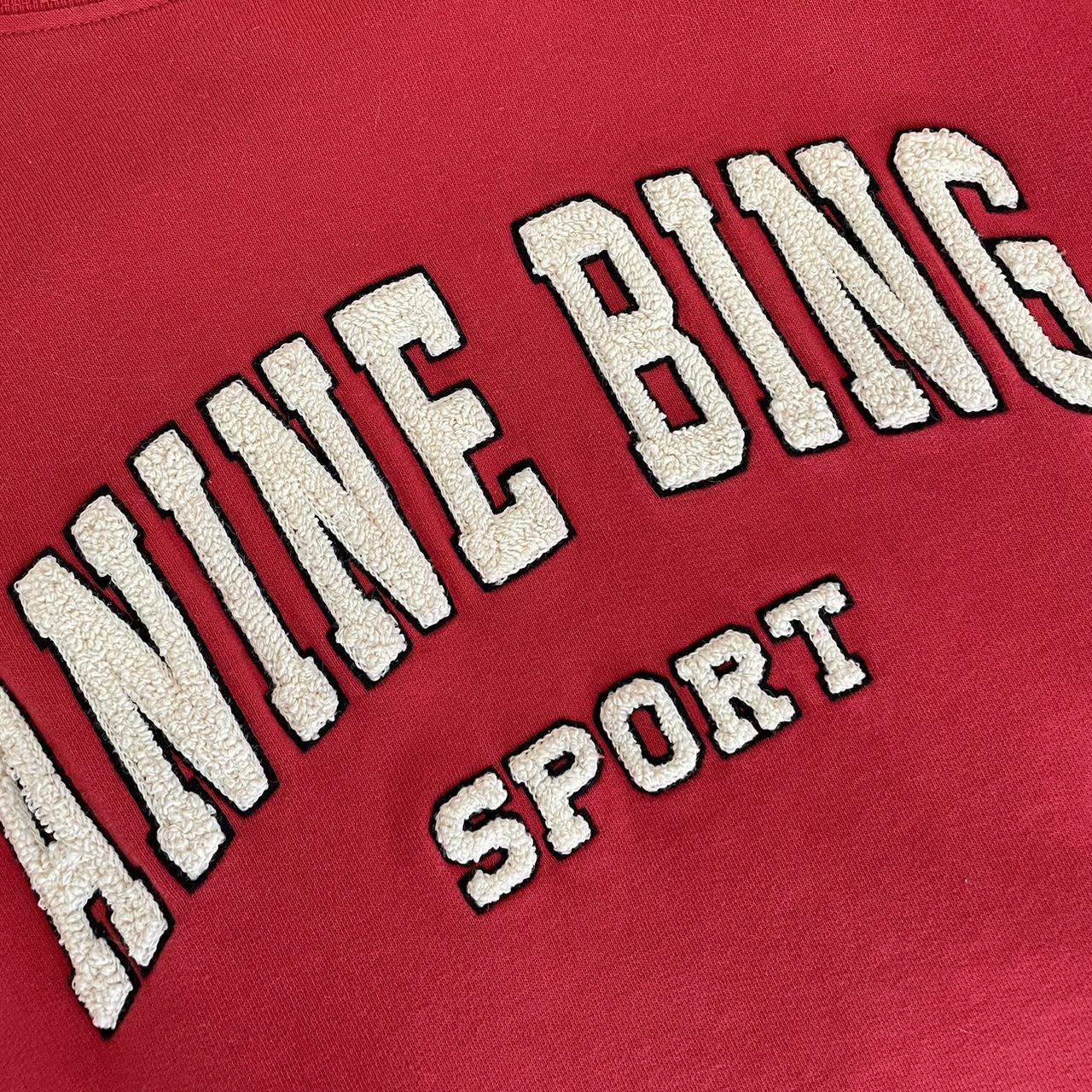 ANINE BING Sport Tyler Sweatshirt in red. In great... Depop