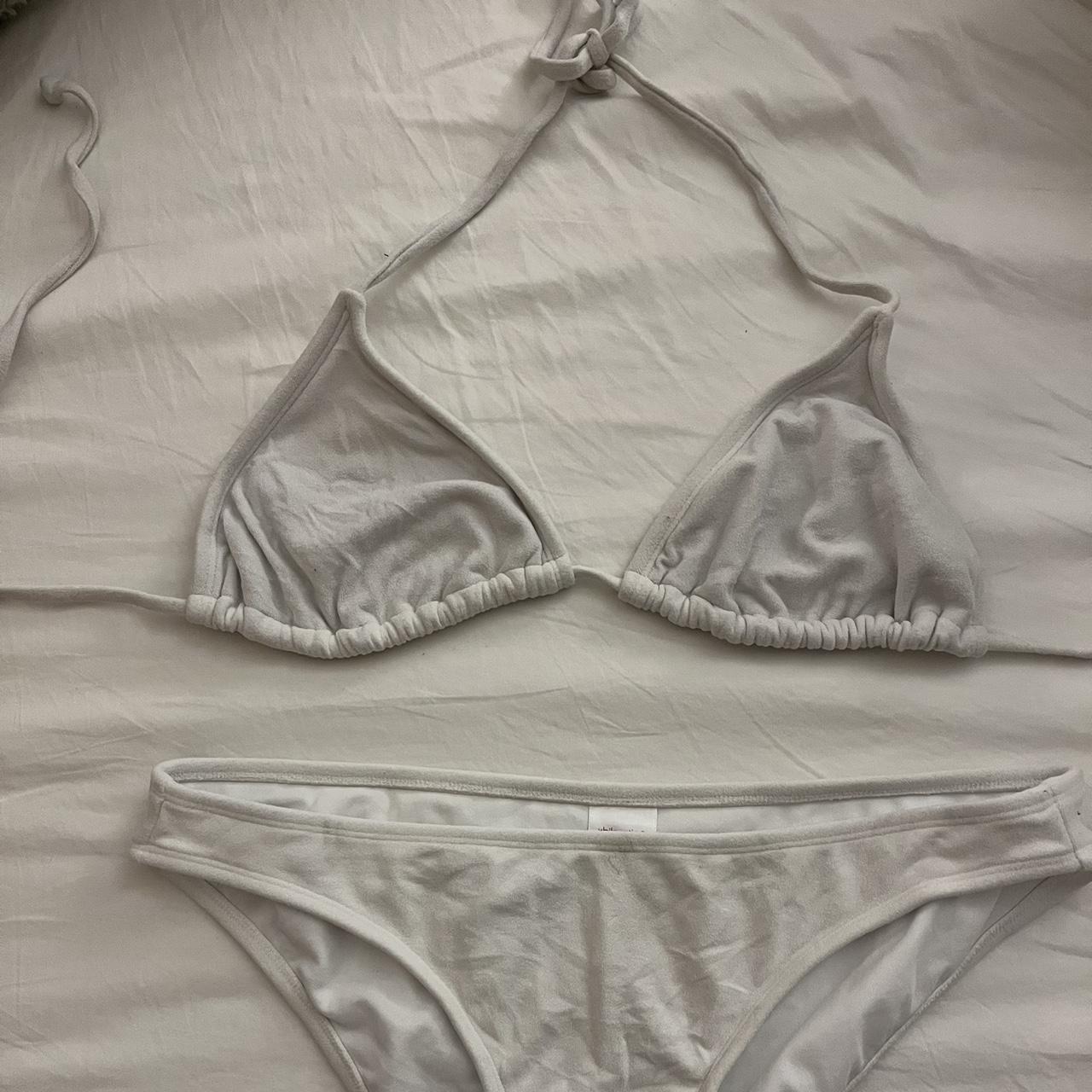 White Terry Cloth Bikini from Target Size Large... - Depop