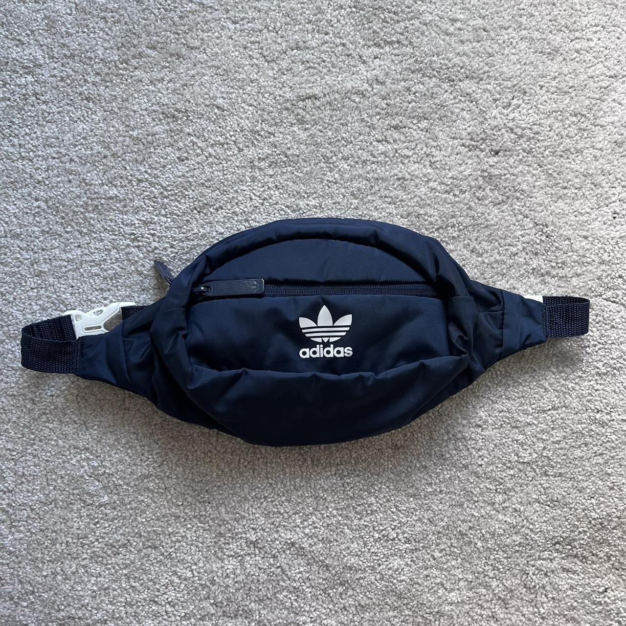 Adidas Navy Blue White Trefoil Fanny Pack Waist. Depop