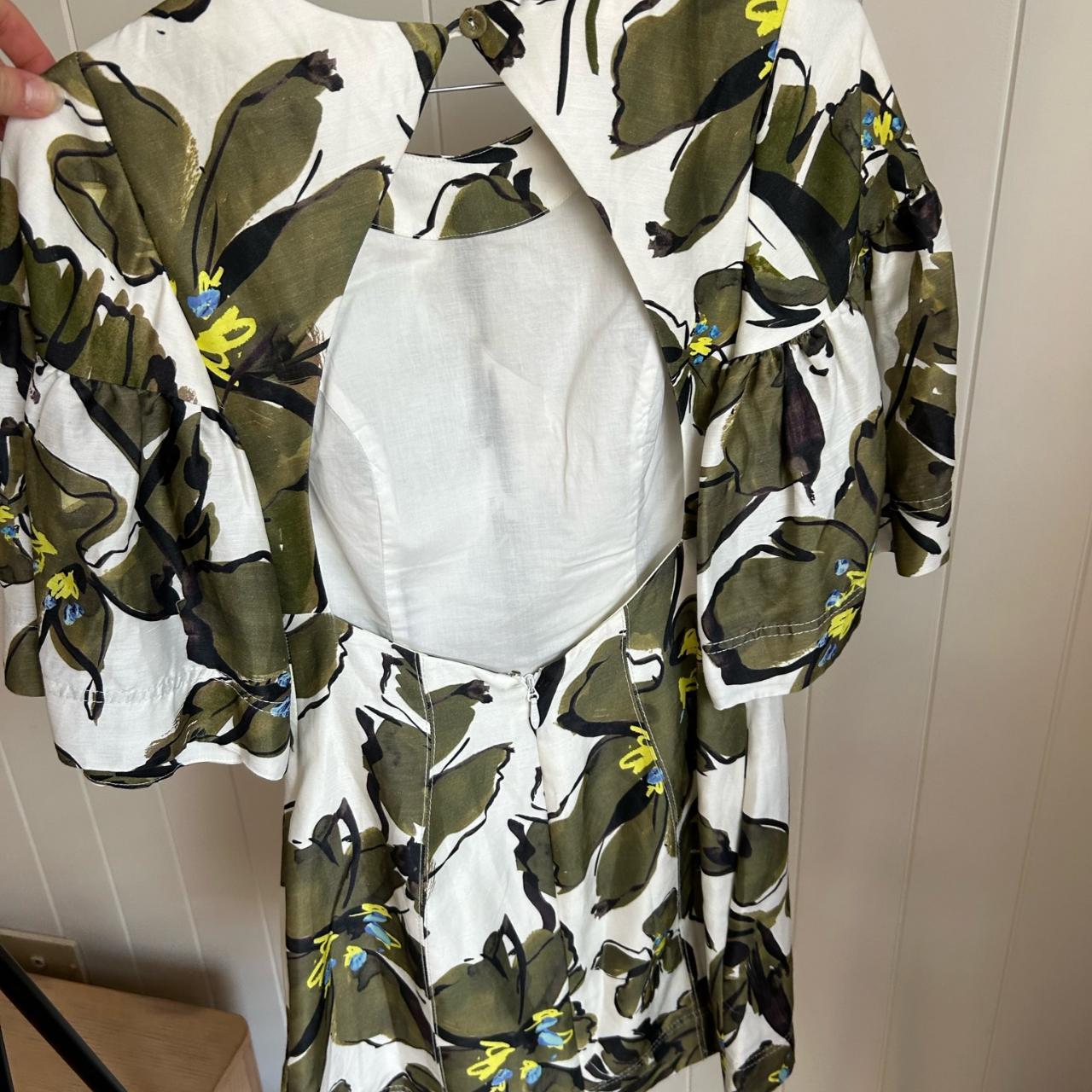 AJE oasis Olive Leaf Cut Out Mini Dress Size 6 /... - Depop