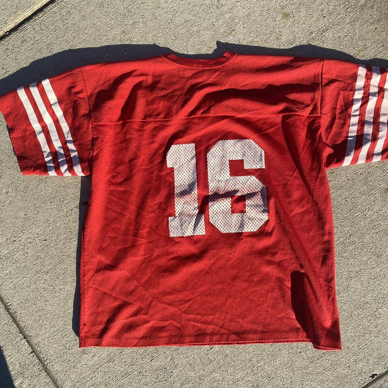 Official NFL San Francisco 49ers Red Jersey Youth - Depop