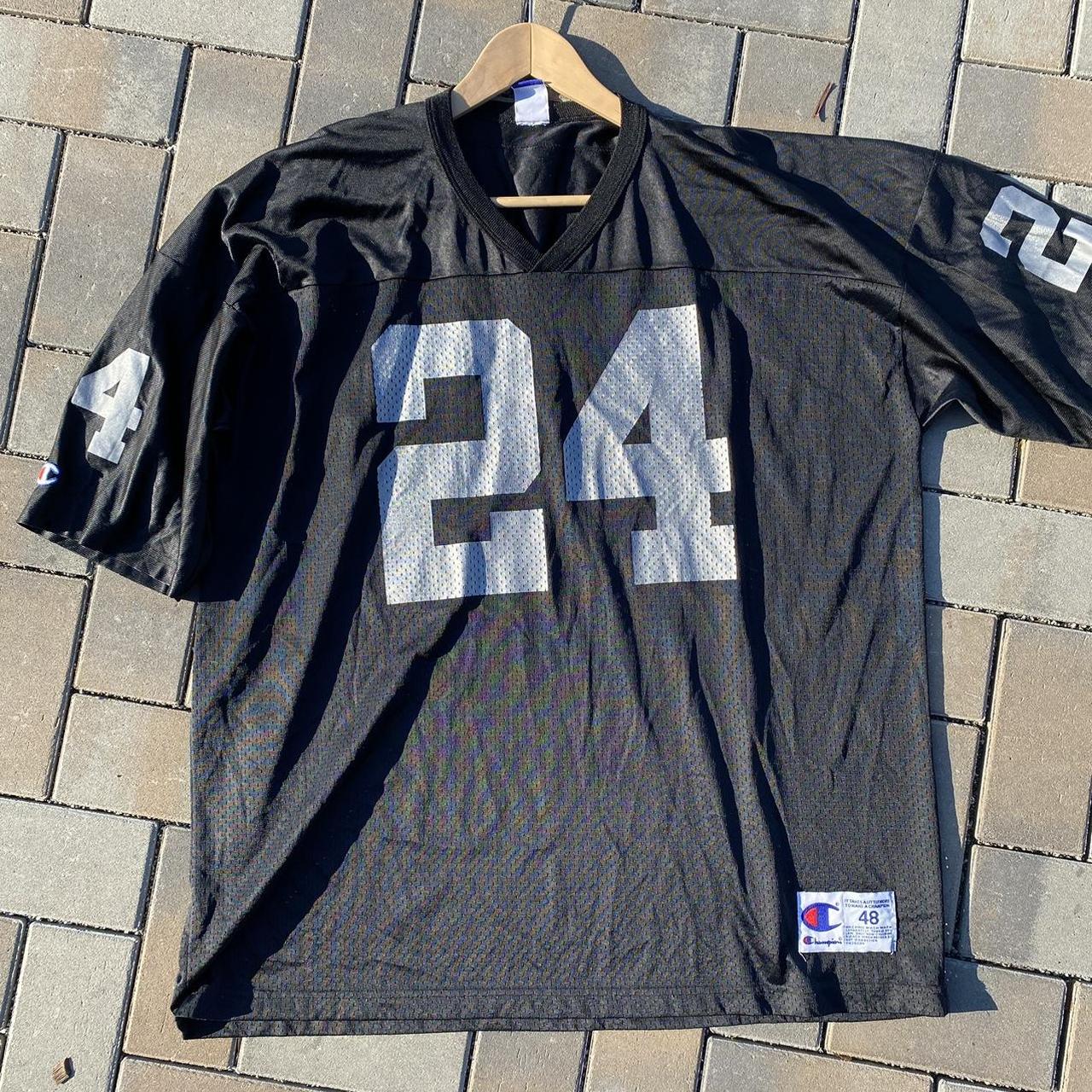 Vintage Raiders Woodson 24 jersey. Made by Champion. - Depop