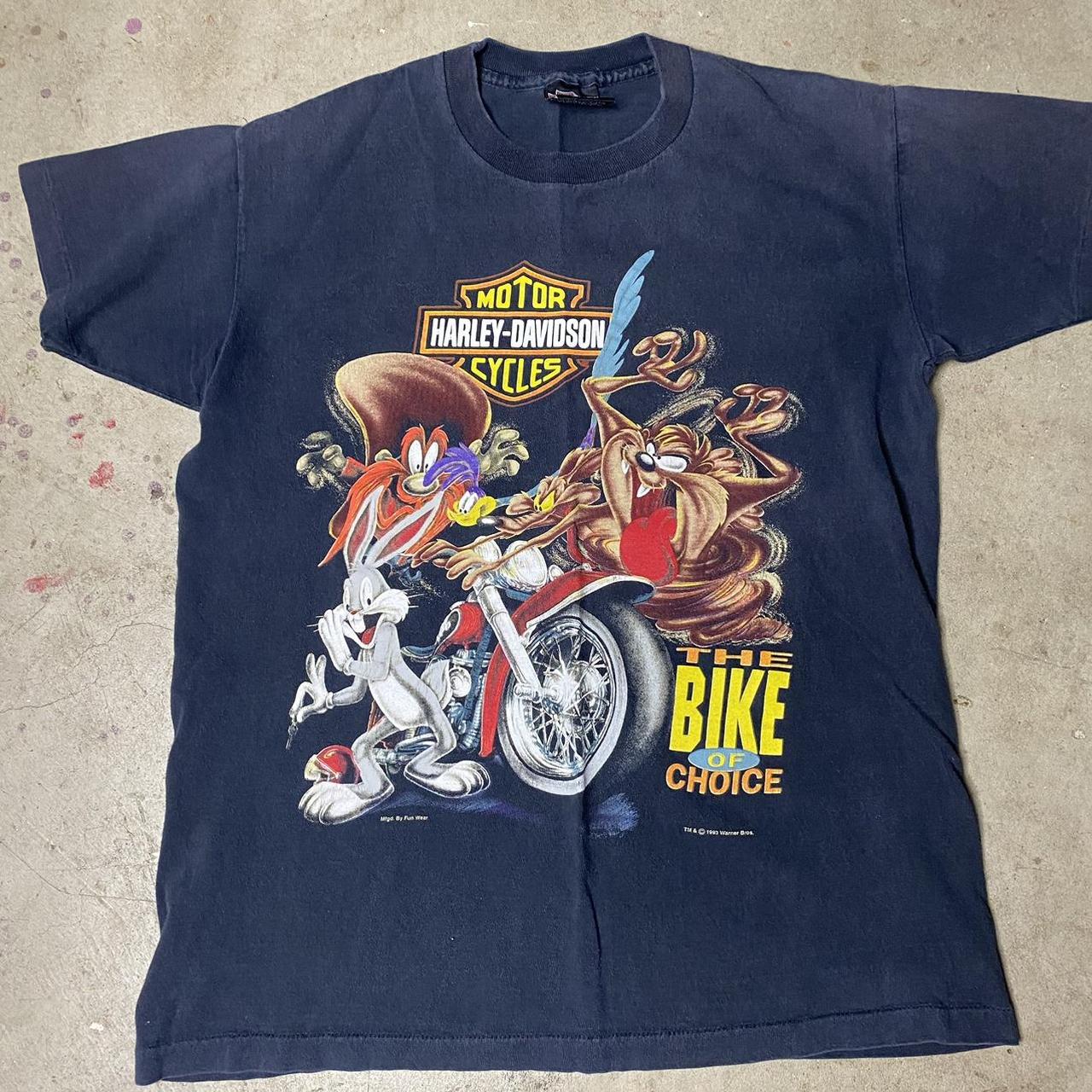 Vintage 1993 Looney Tunes Harley Davidson t shirt.