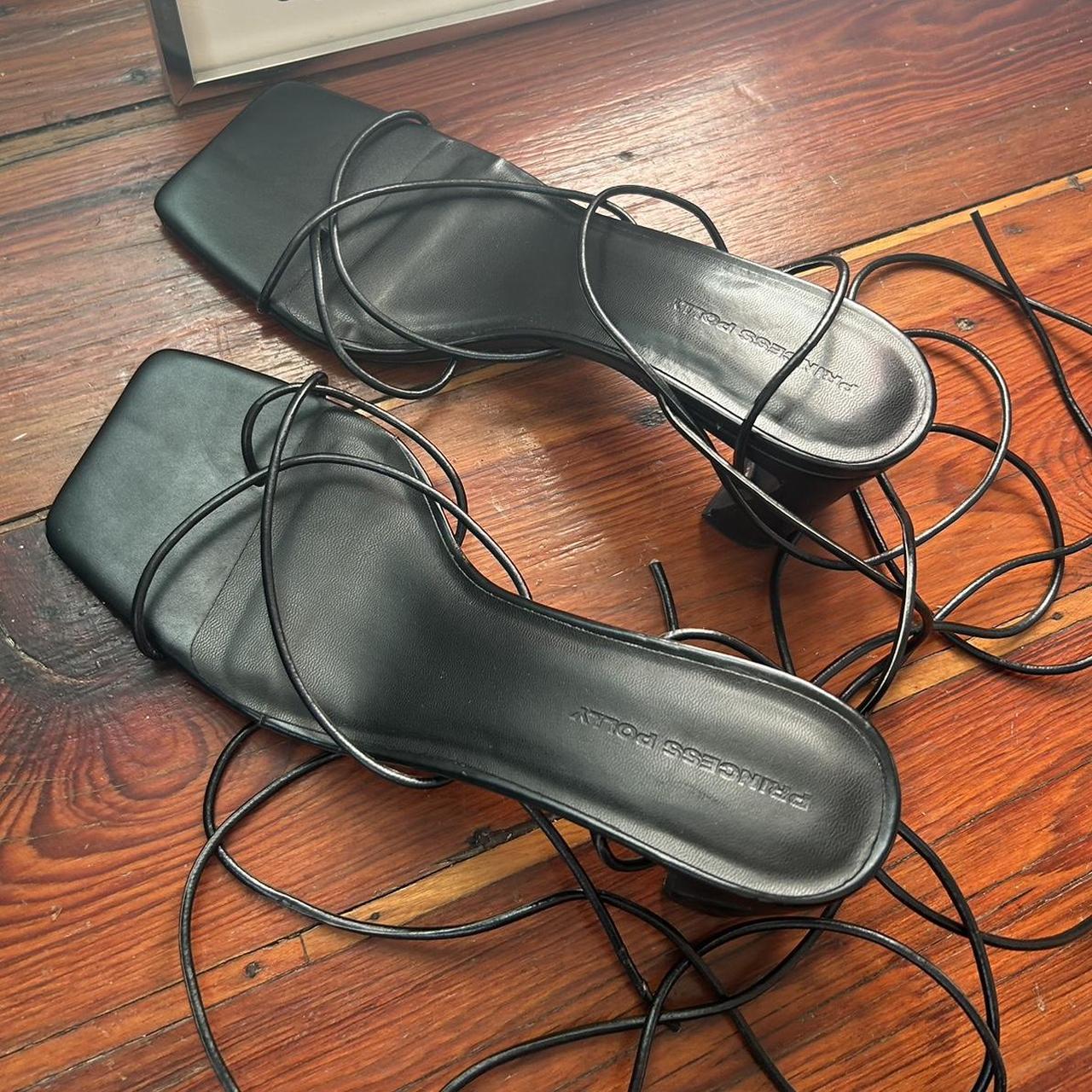 Princess Polly ‘Callie’ lace up, block heel sandals... Depop