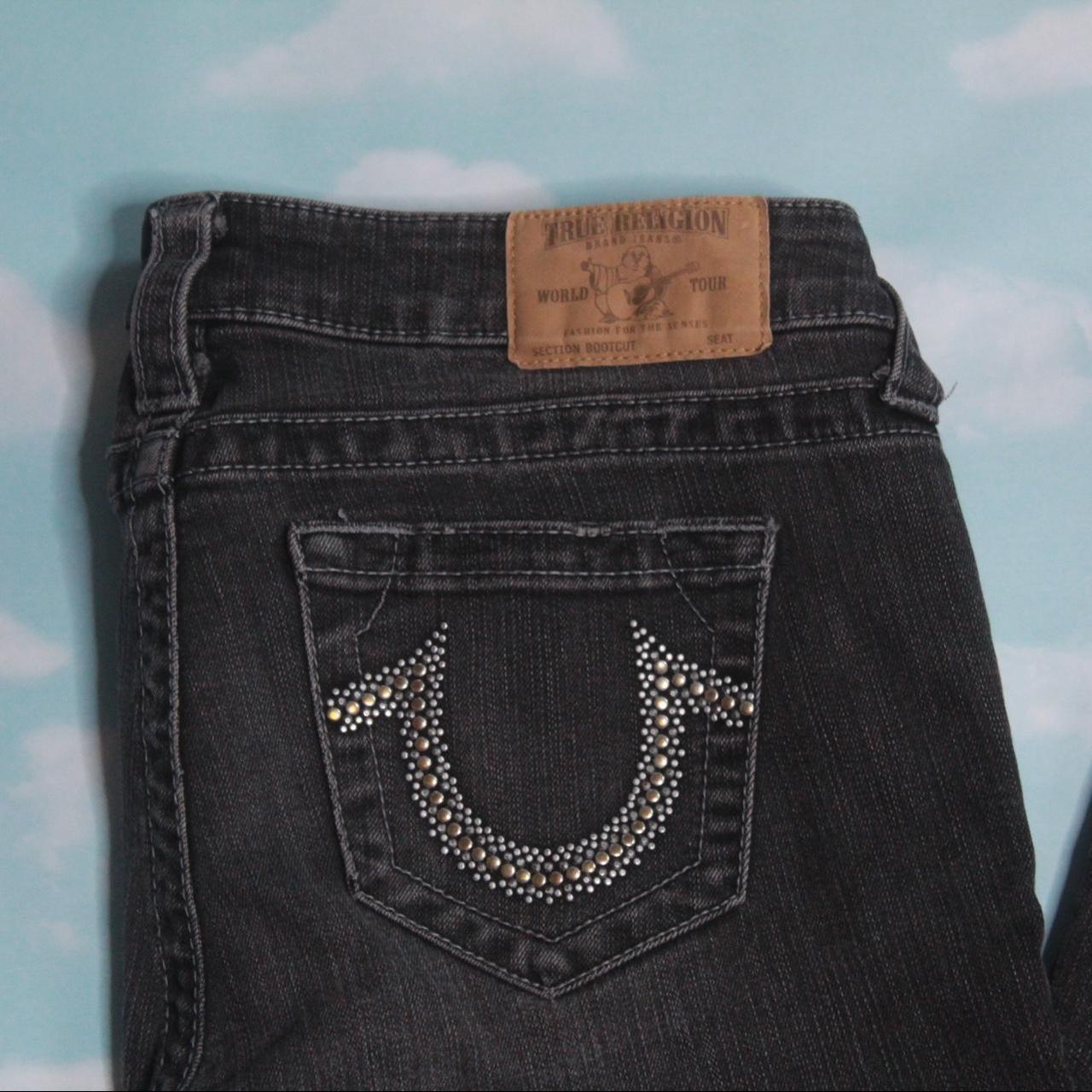 True Religion Women's Grey Jeans Depop