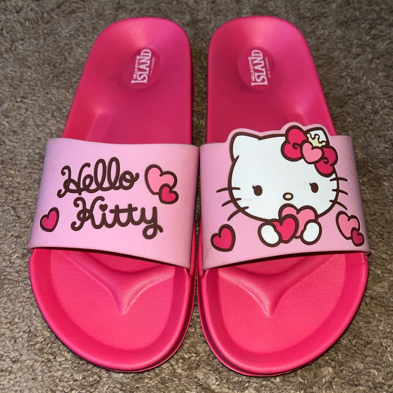 hello kitty slides. perfect for summer or vacation 🏄‍♀️... - Depop