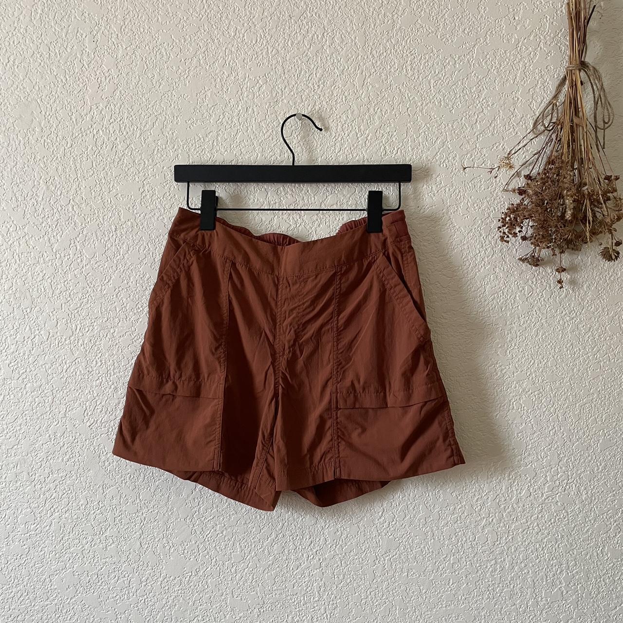 REI Coop Women's Orange and Tan Shorts Depop
