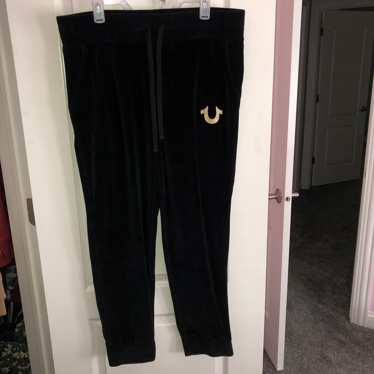 True Religion Women's Black Joggers-tracksuits | Depop