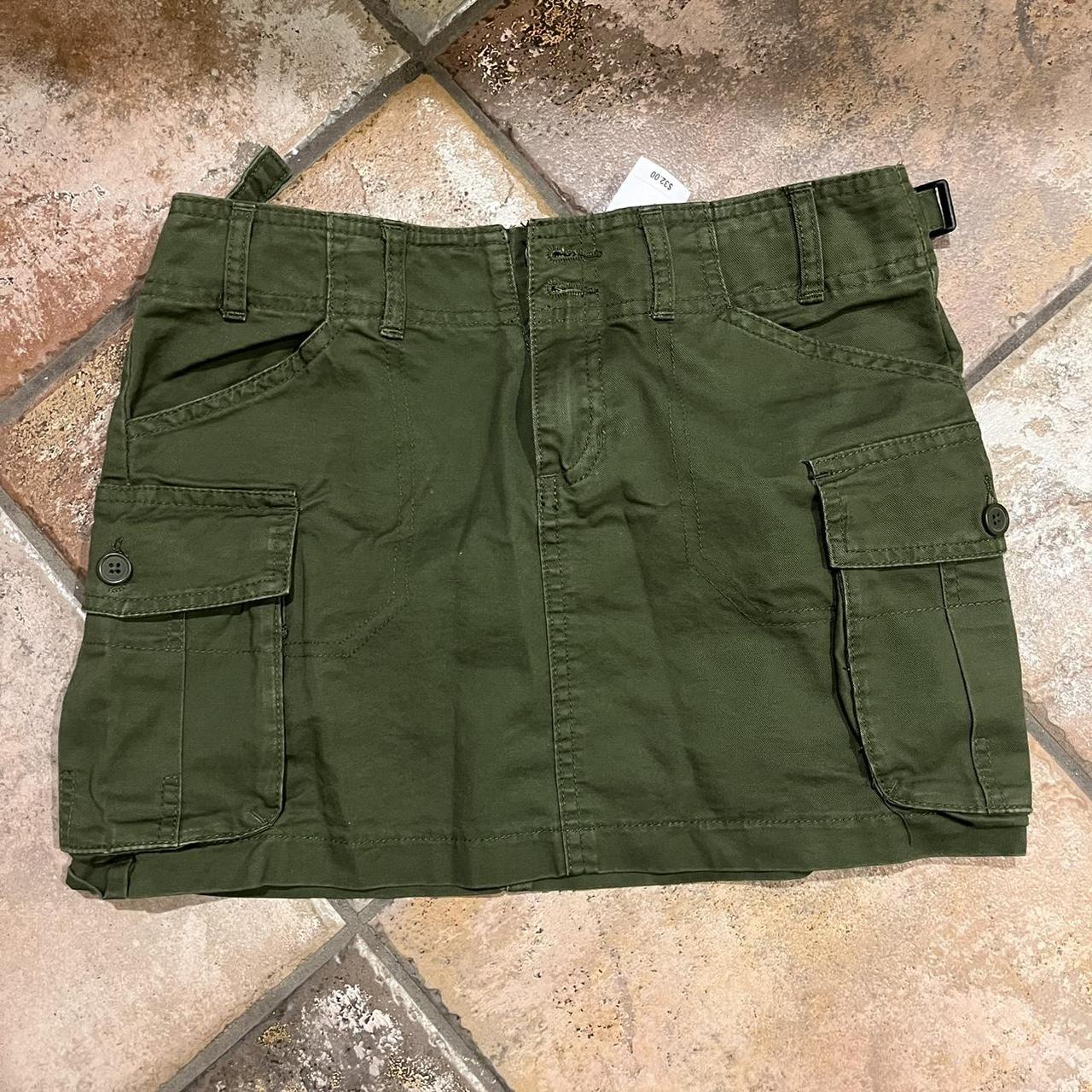 Brandy Melville Women's Green Skirt Depop