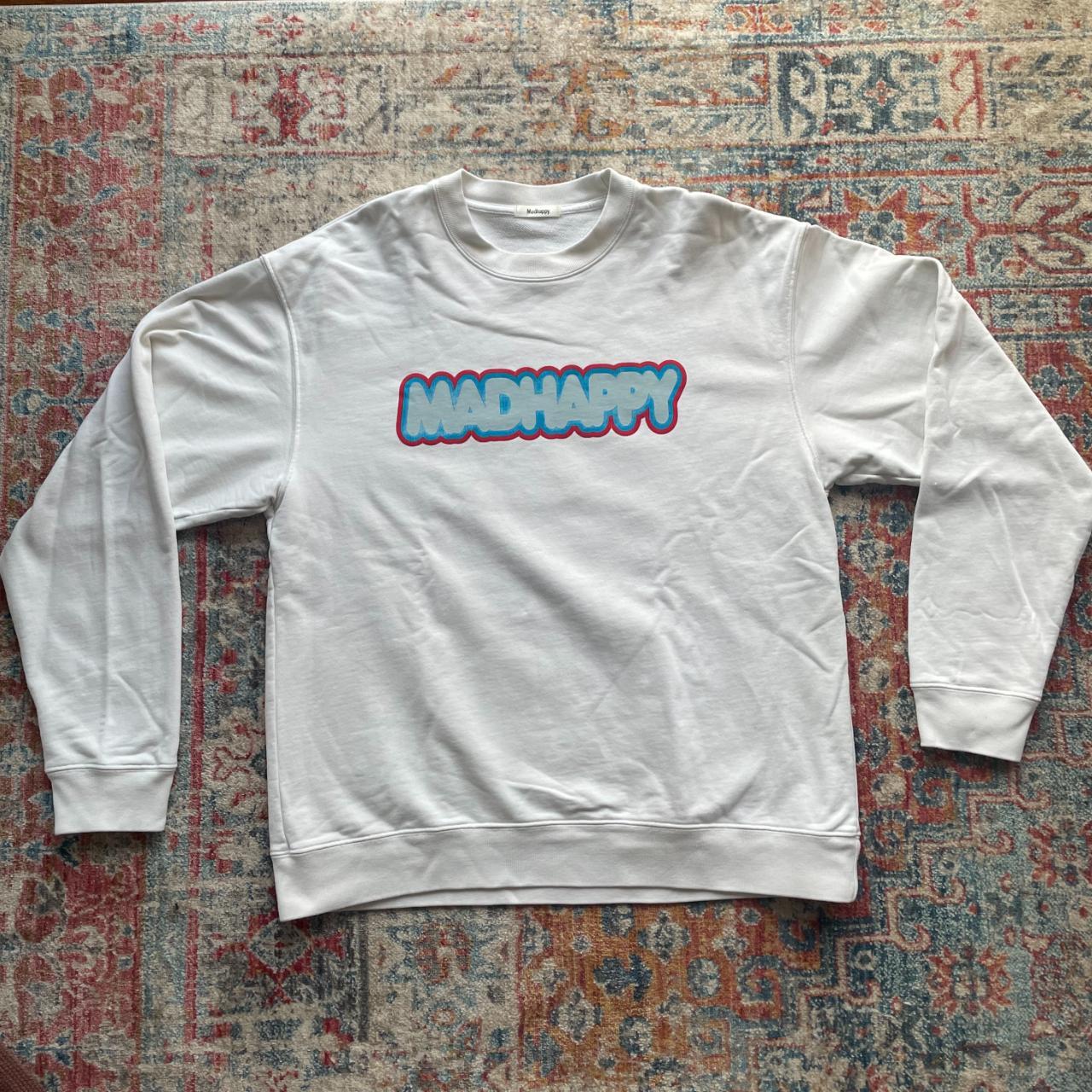 MadHappy BubbleGum CrewNeck Size Large MADHAPPY Depop