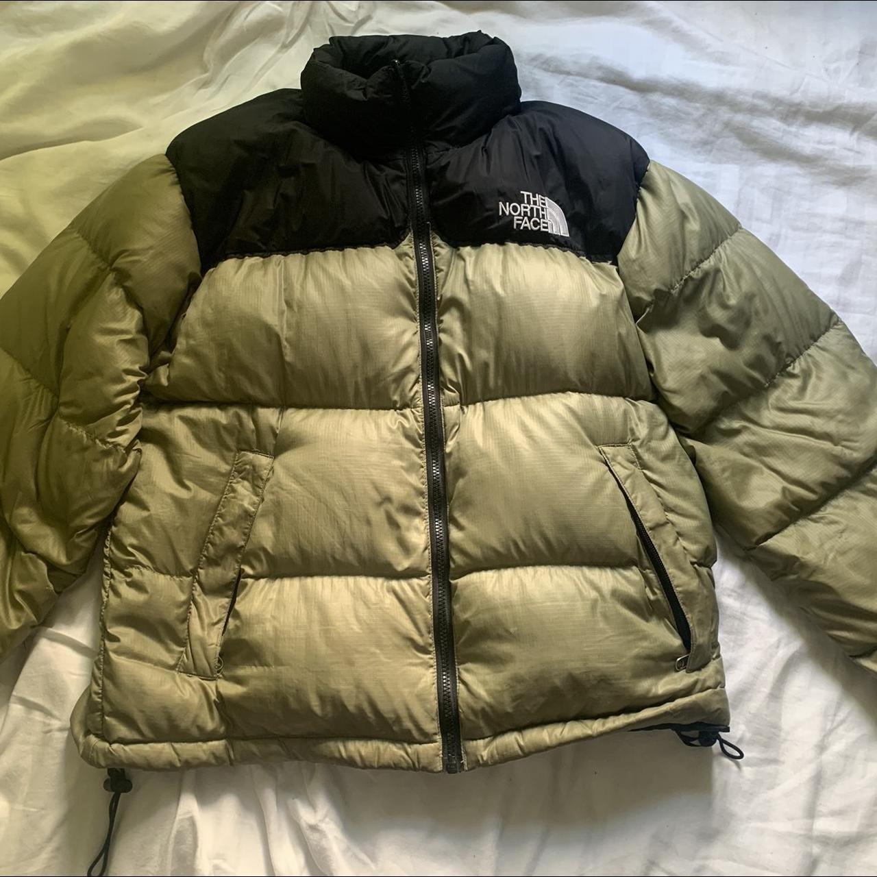 The North Face Men's Khaki and Green Coat | Depop