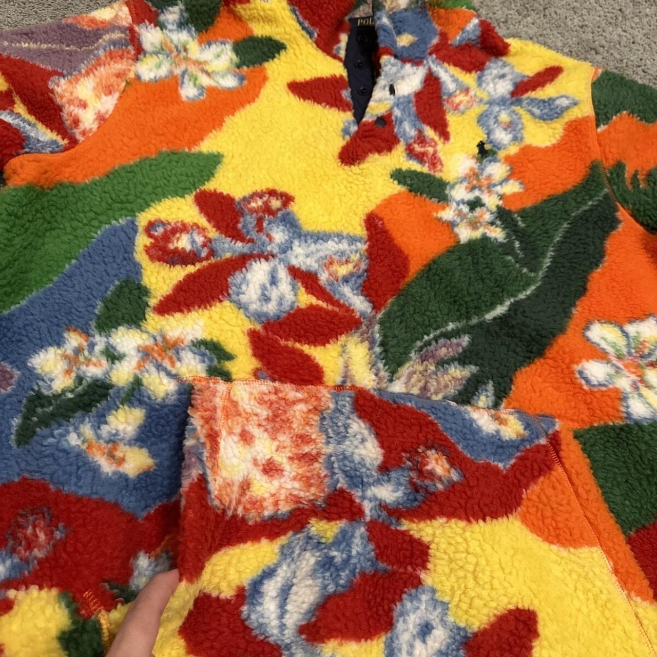 Ralph Lauren + Floral-Print Pile Fleece Pullover