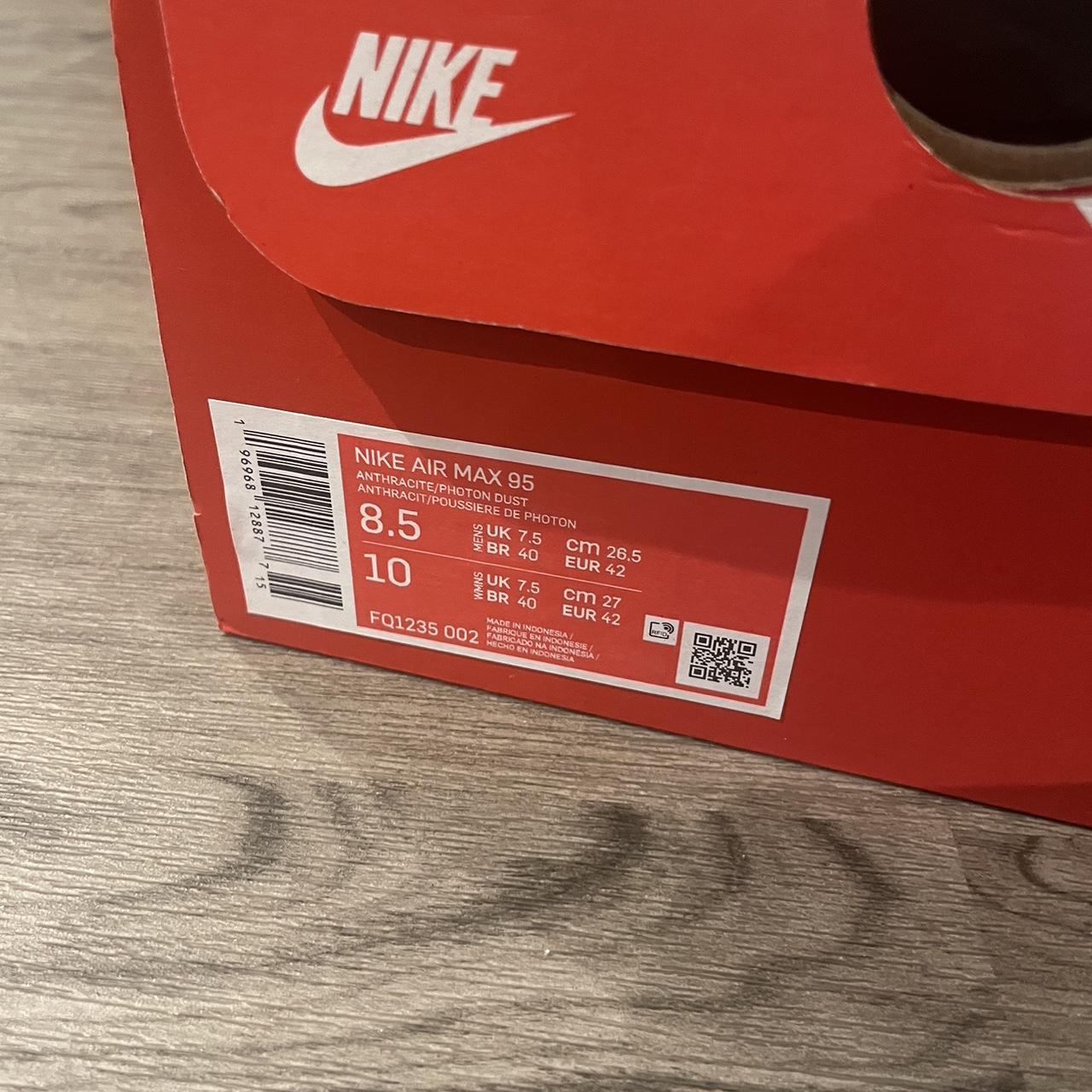 size nike air max 95