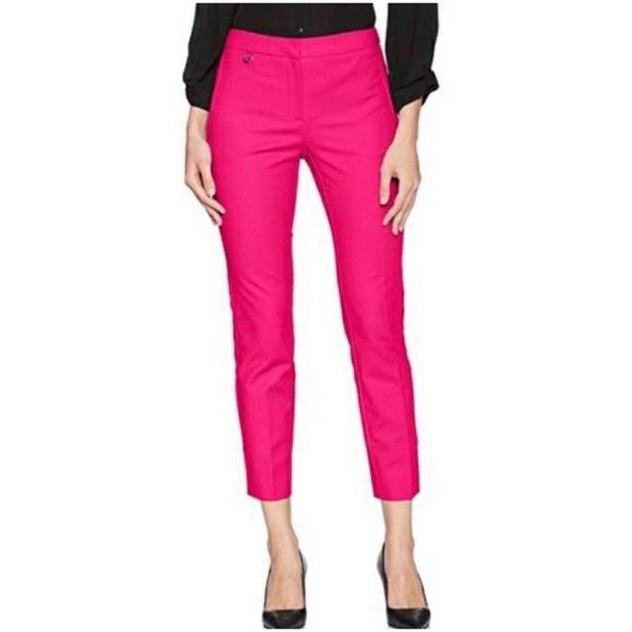 Adrianna Papell Electric Pink Pocket Trouser Pant in... - Depop