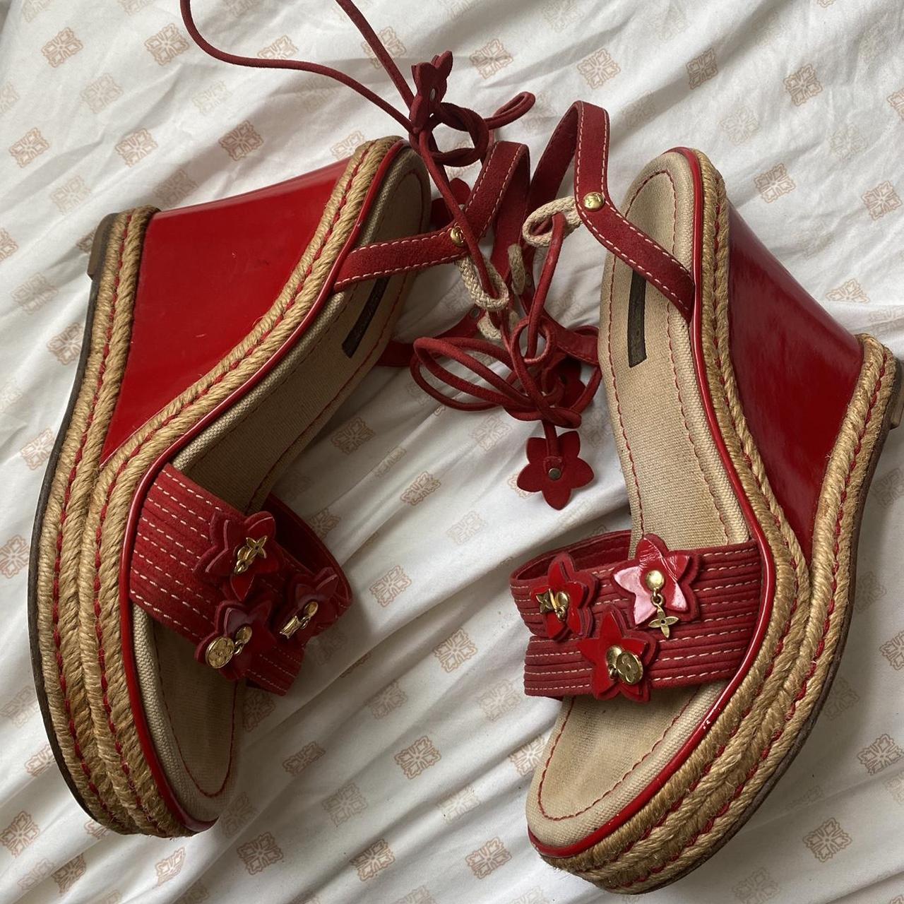 Red louis-vuitton-heels - Depop