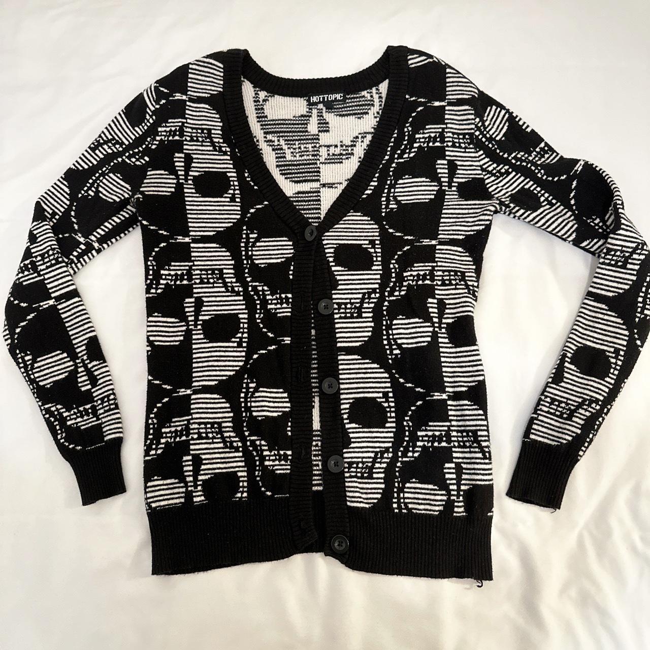 Hot topic store skull cardigan