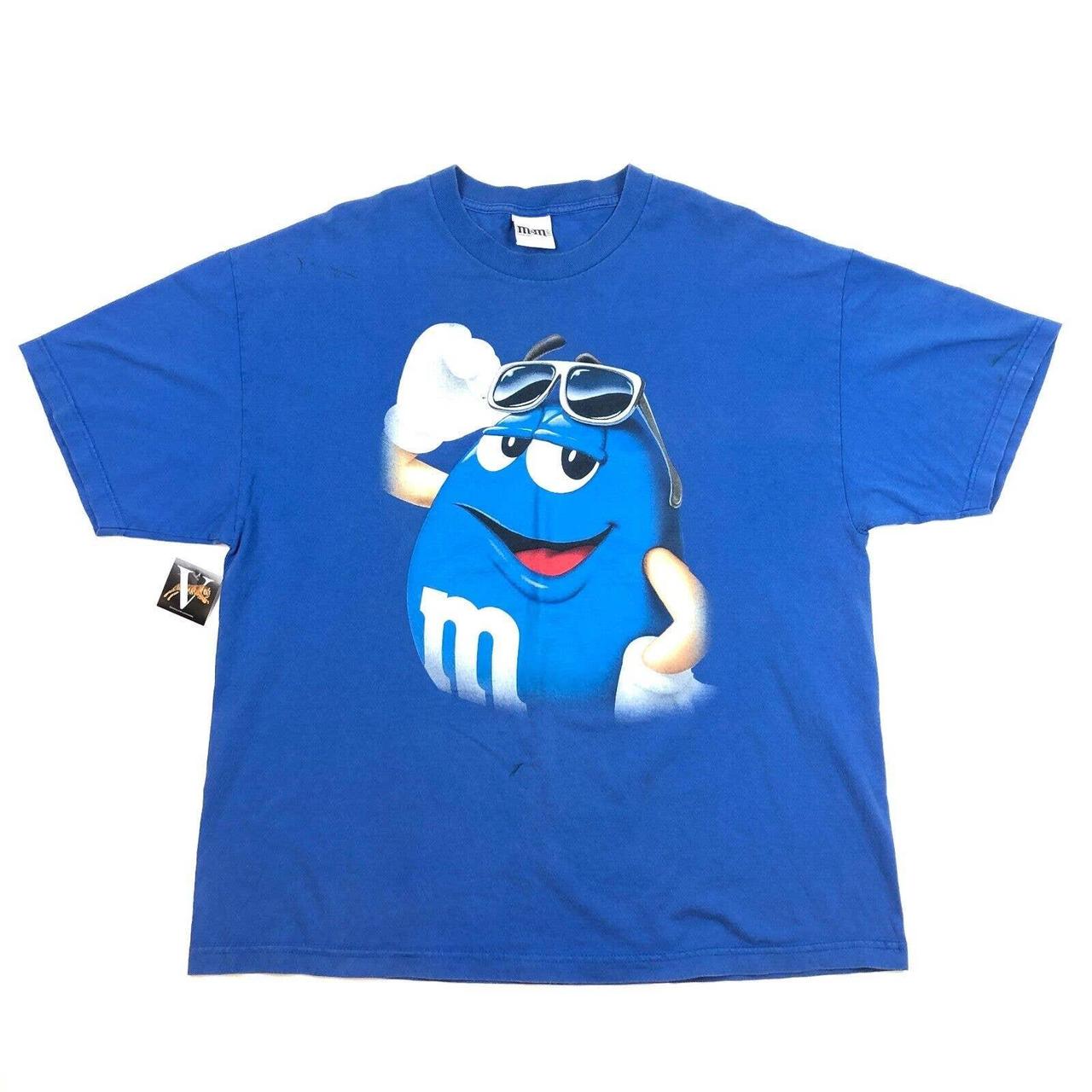 m&m blue shirt