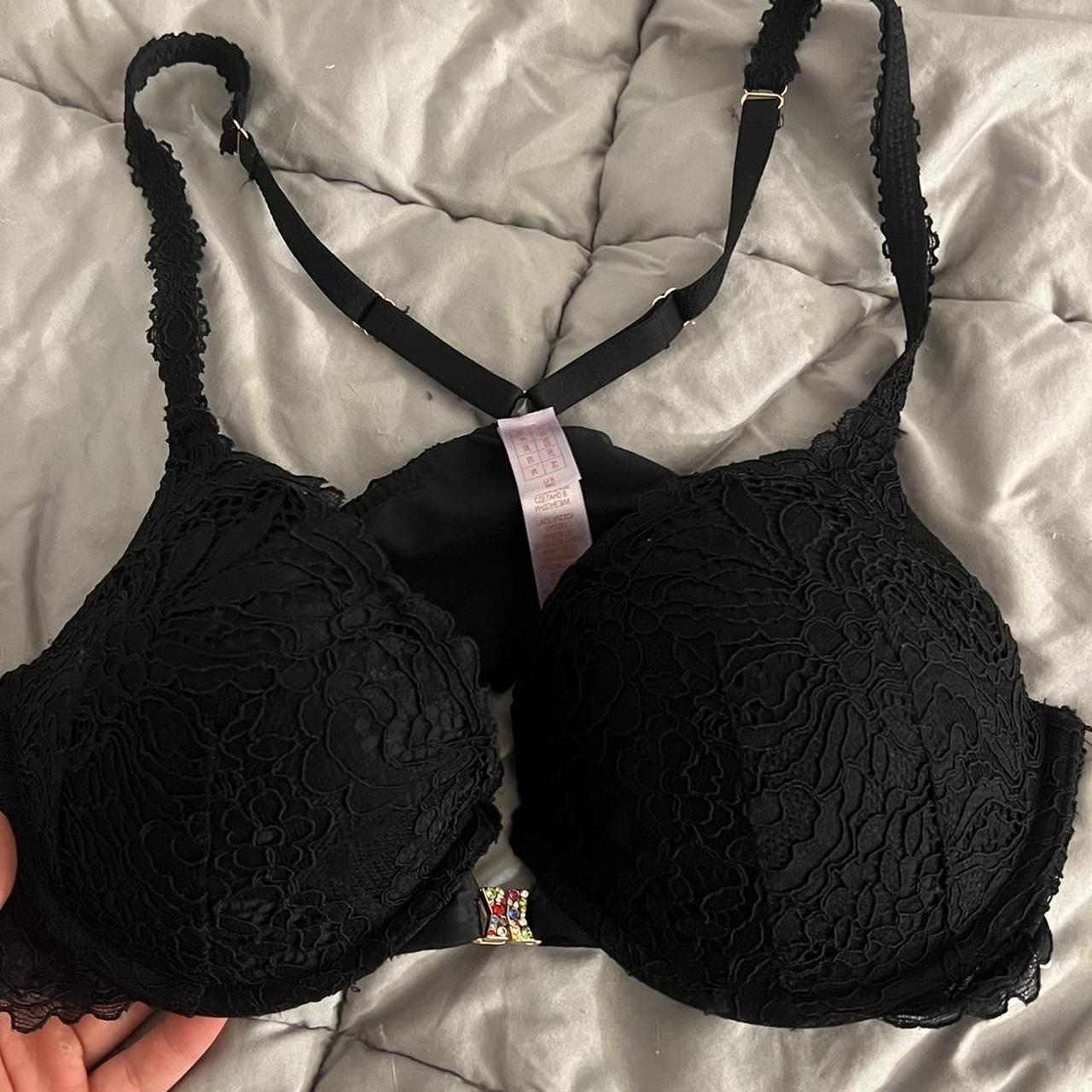 Fenty x savage black bra with front clasp, never… - Depop
