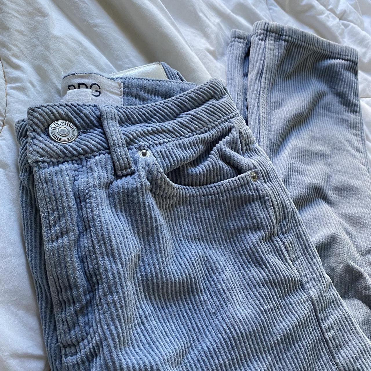 Baby blue corduroy store pants