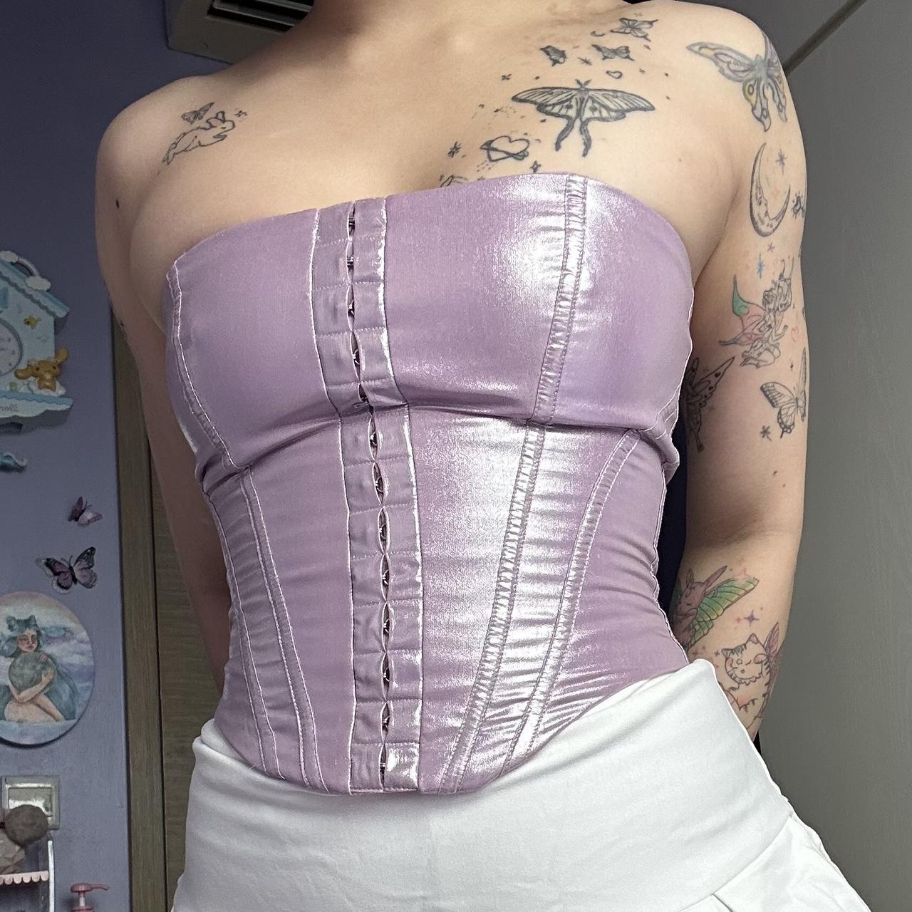 Cultured' Lilac Strapless Corset - Mistress Rock