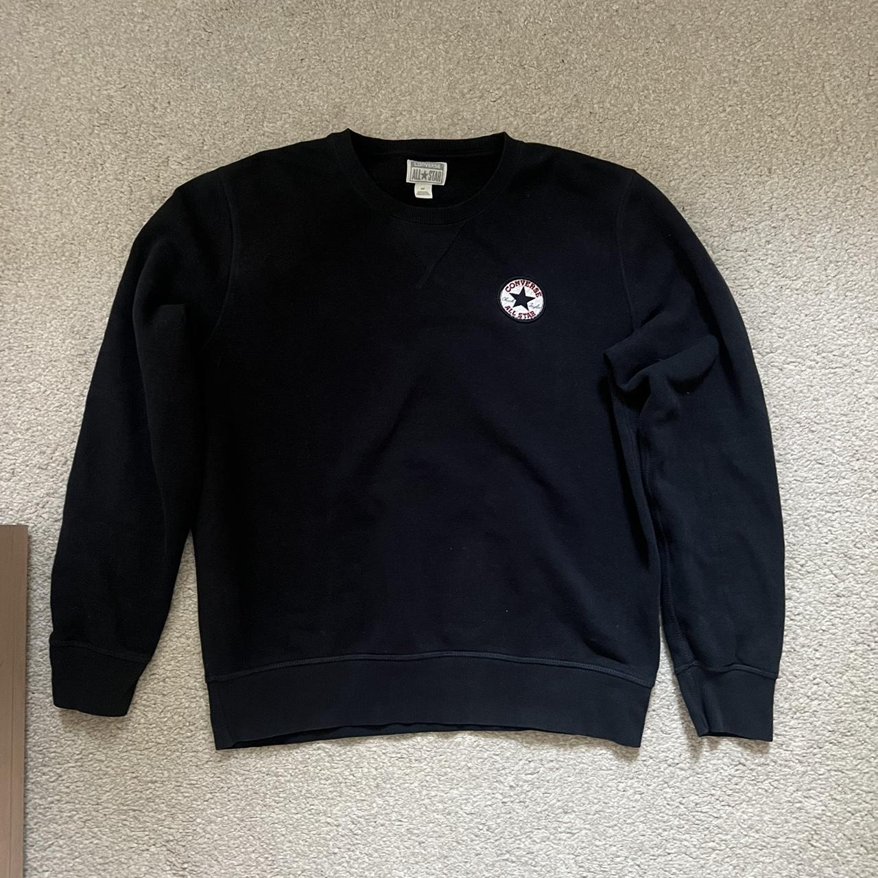 Black converse jumper hotsell