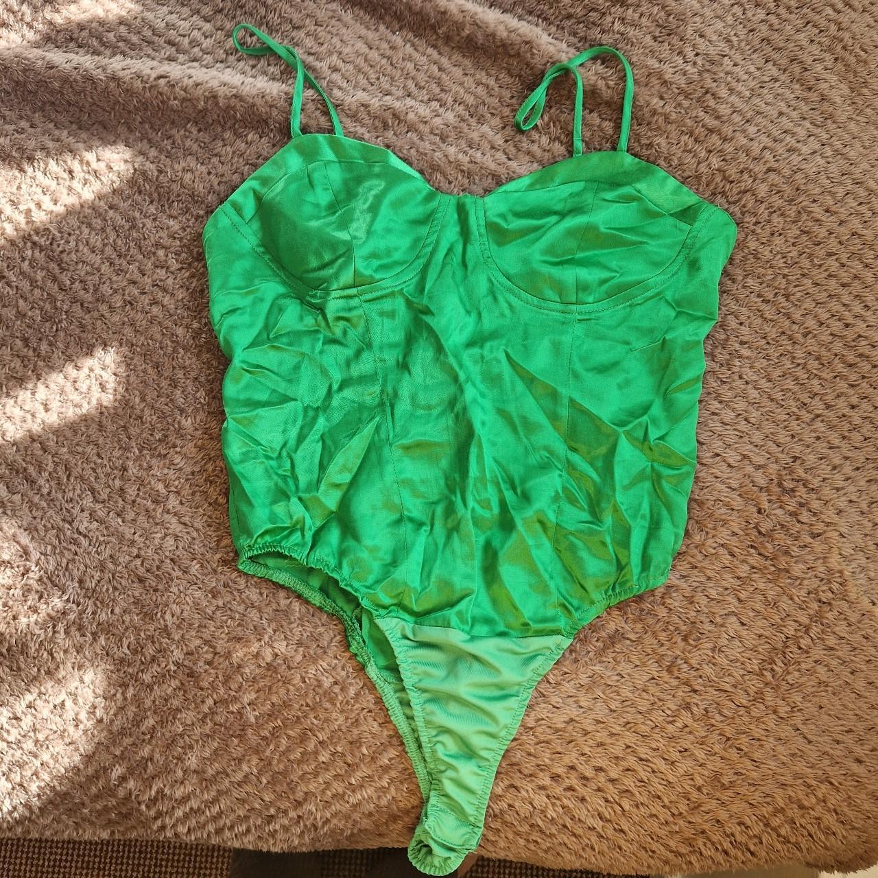 Primark Women's Green Bodysuit Depop