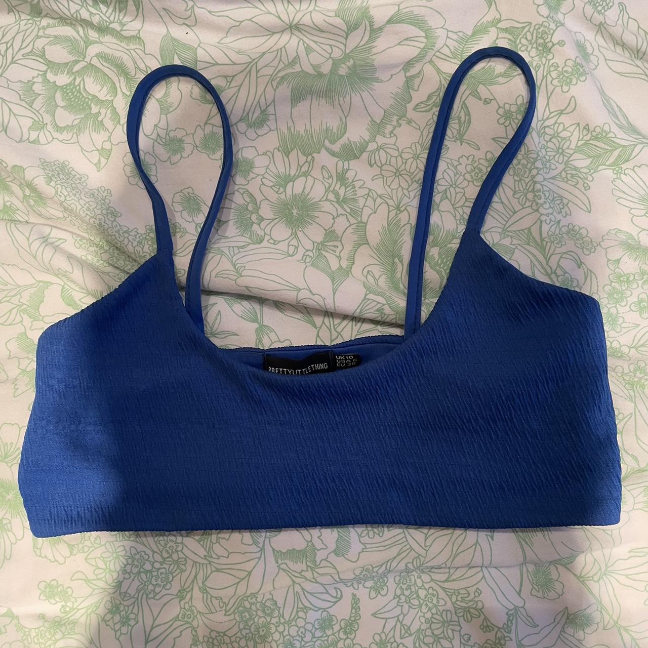 Blue bikini top Pretty little thing UK10 Good... Depop