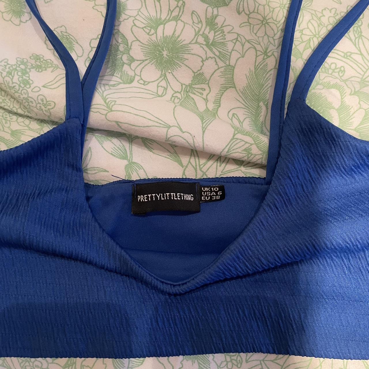 Blue bikini top Pretty little thing UK10 Good... Depop