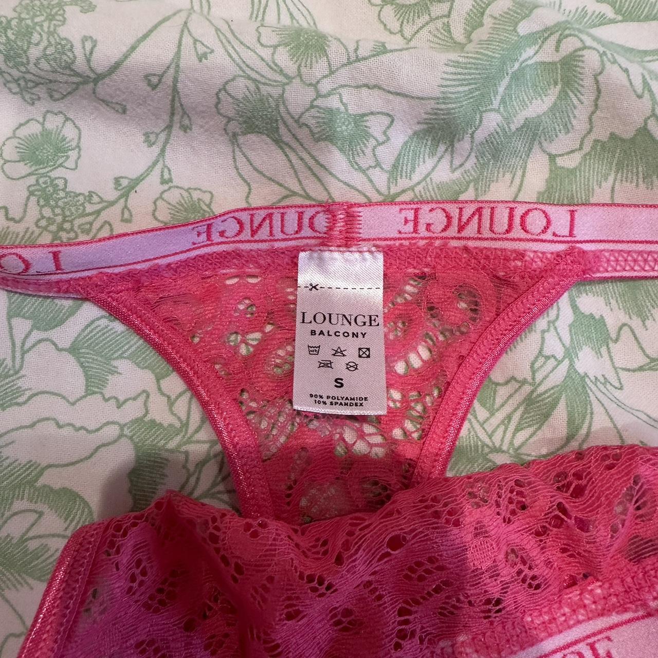 Pink lace Lounge thong Message me for anything more ... - Depop