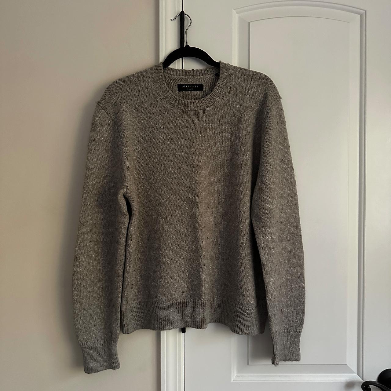 wool-blend sweater brand: allsaints color: grey... - Depop