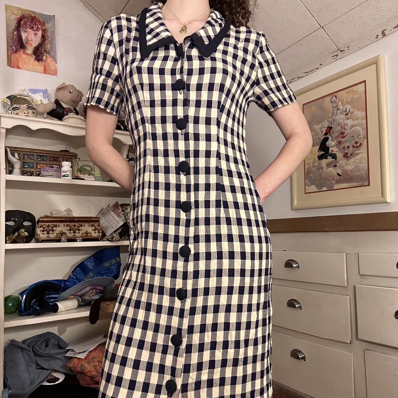 Casual Corner Women's Black and White Dress Depop