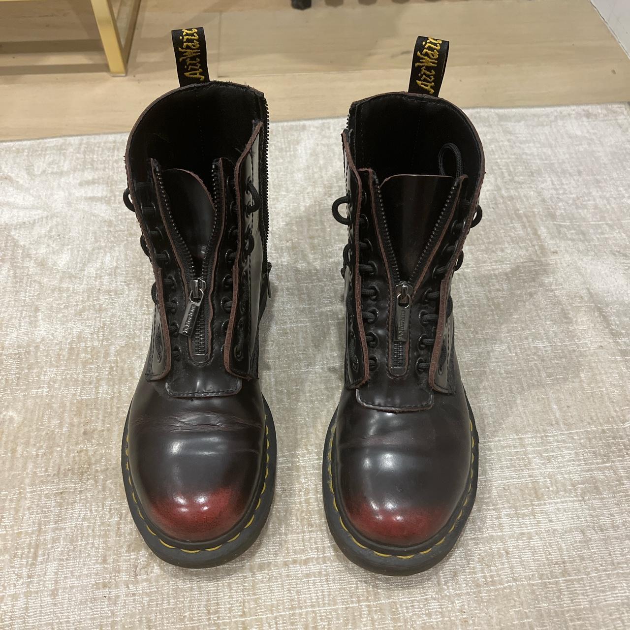 Dr martens 1460 pascal front zip cherry red best sale