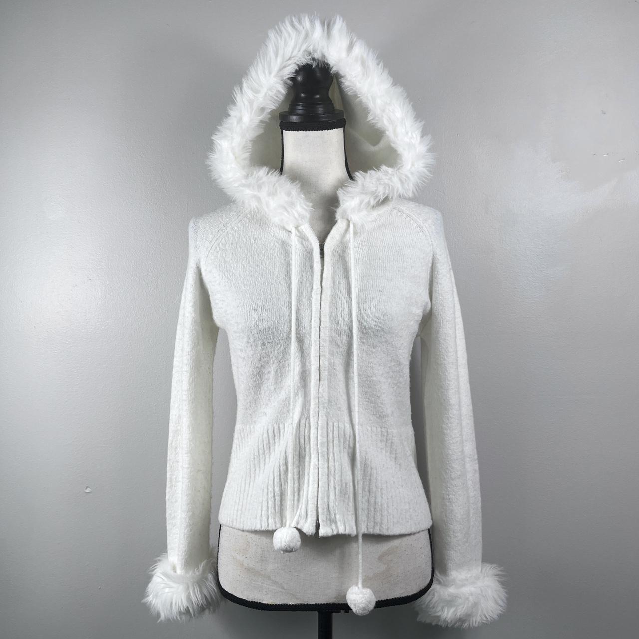 トップス Wild party fur zip up knit cardigan Women 's Fluffy