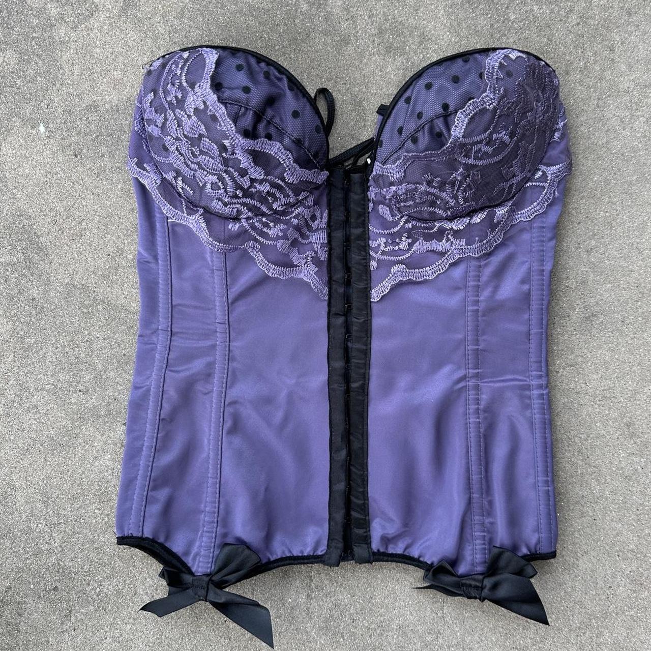 Purple Coquette Brand Lace Up Lacey Corset Top Depop